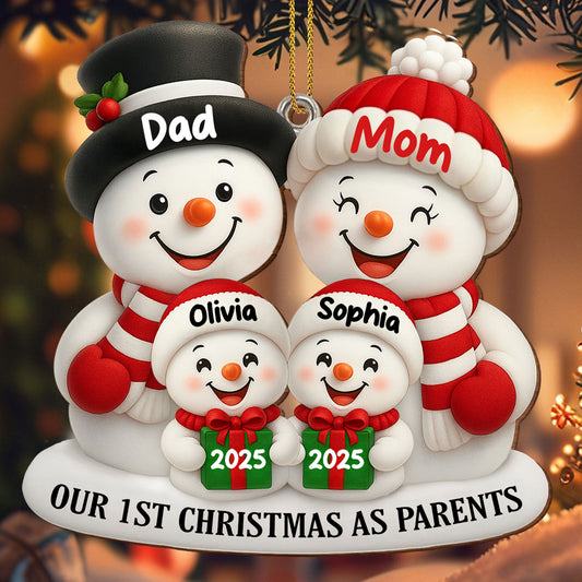 Our 1st Christmas As Parents With Snowmen Family