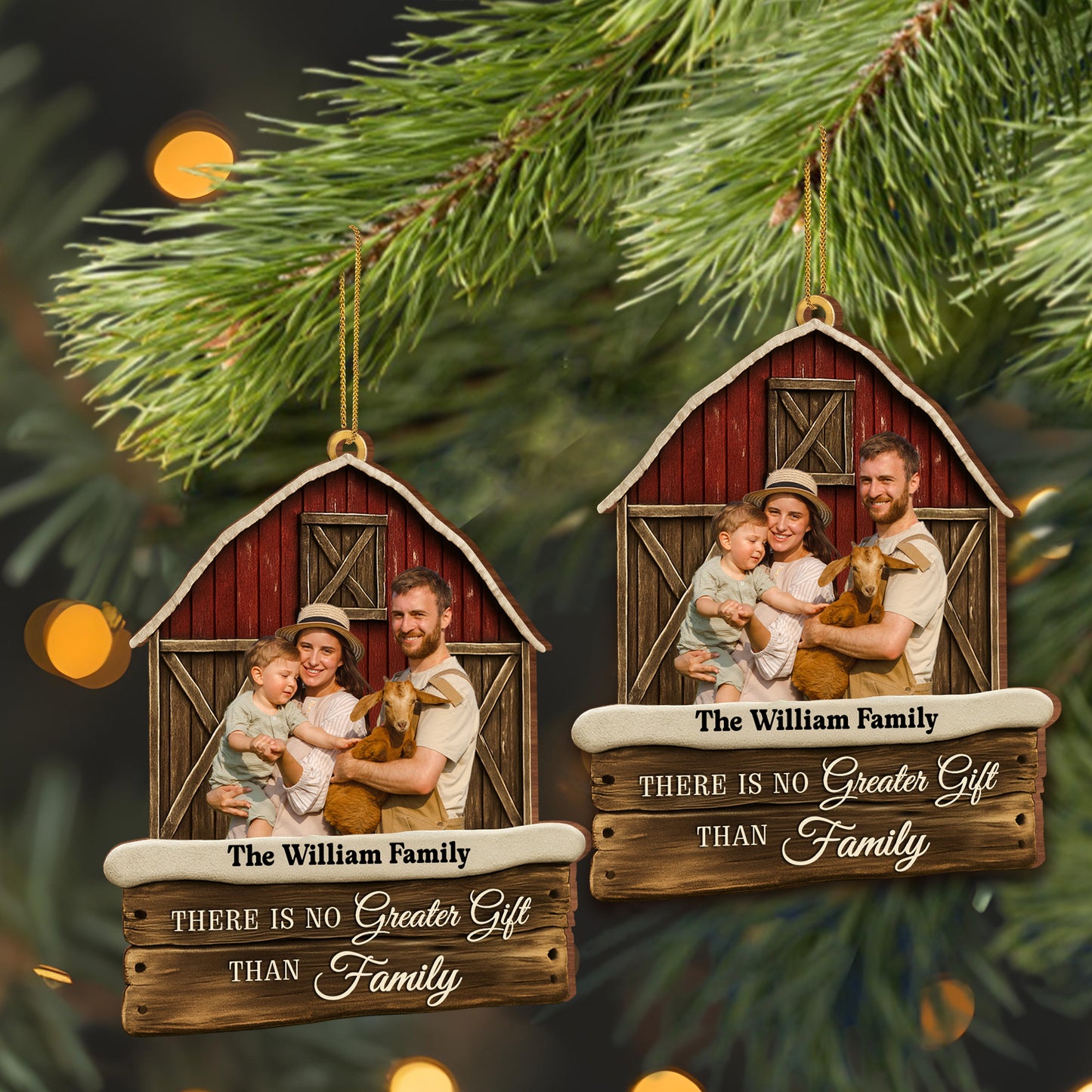 There Is No Greater Gift Than Family, Barn And Goat Design