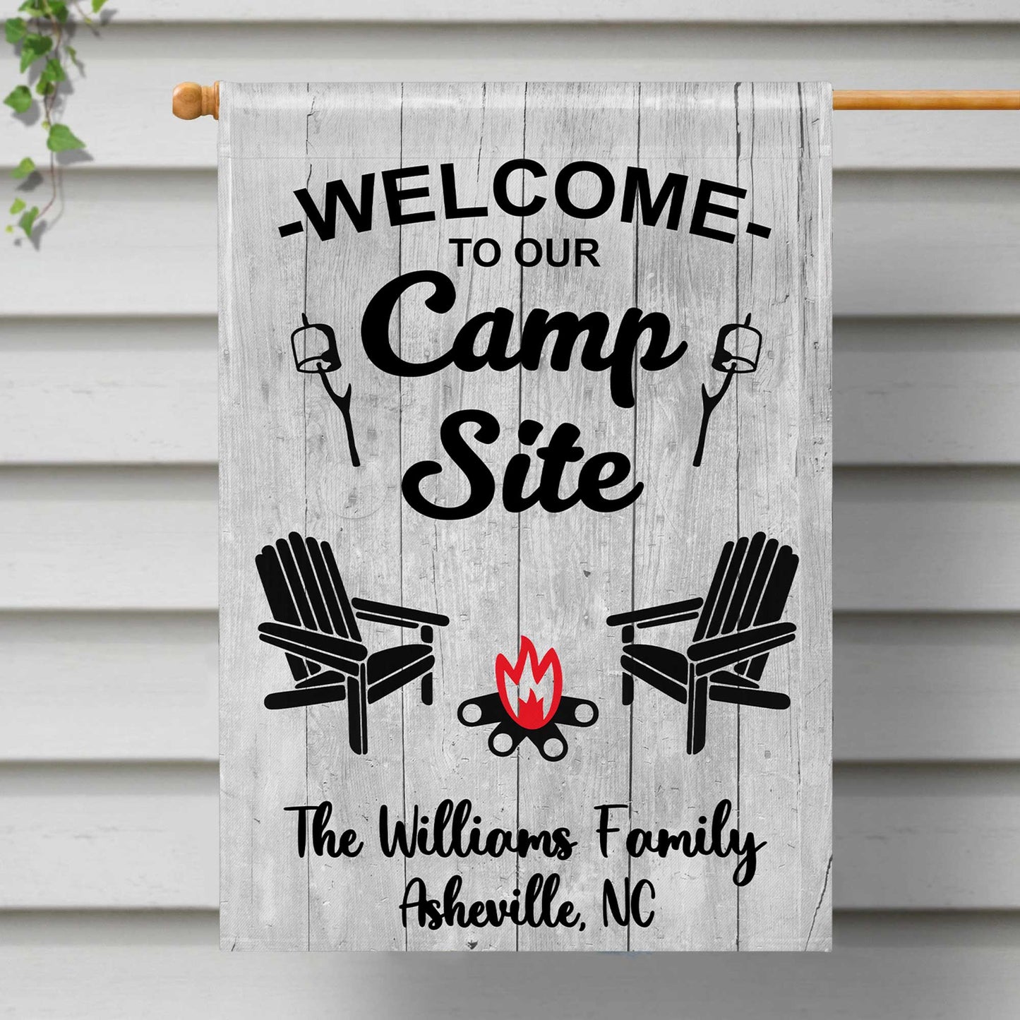 Welcome To Our Camp Site With Campfire and Chairs