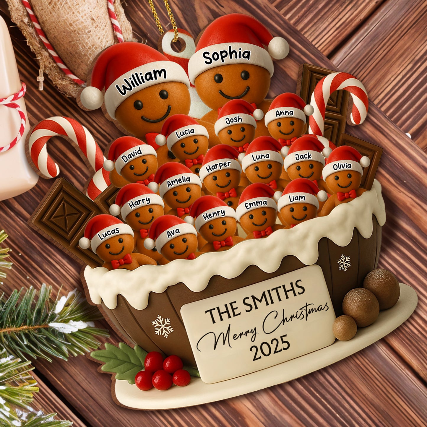 Merry Christmas Gingerbread Cookies Decoration