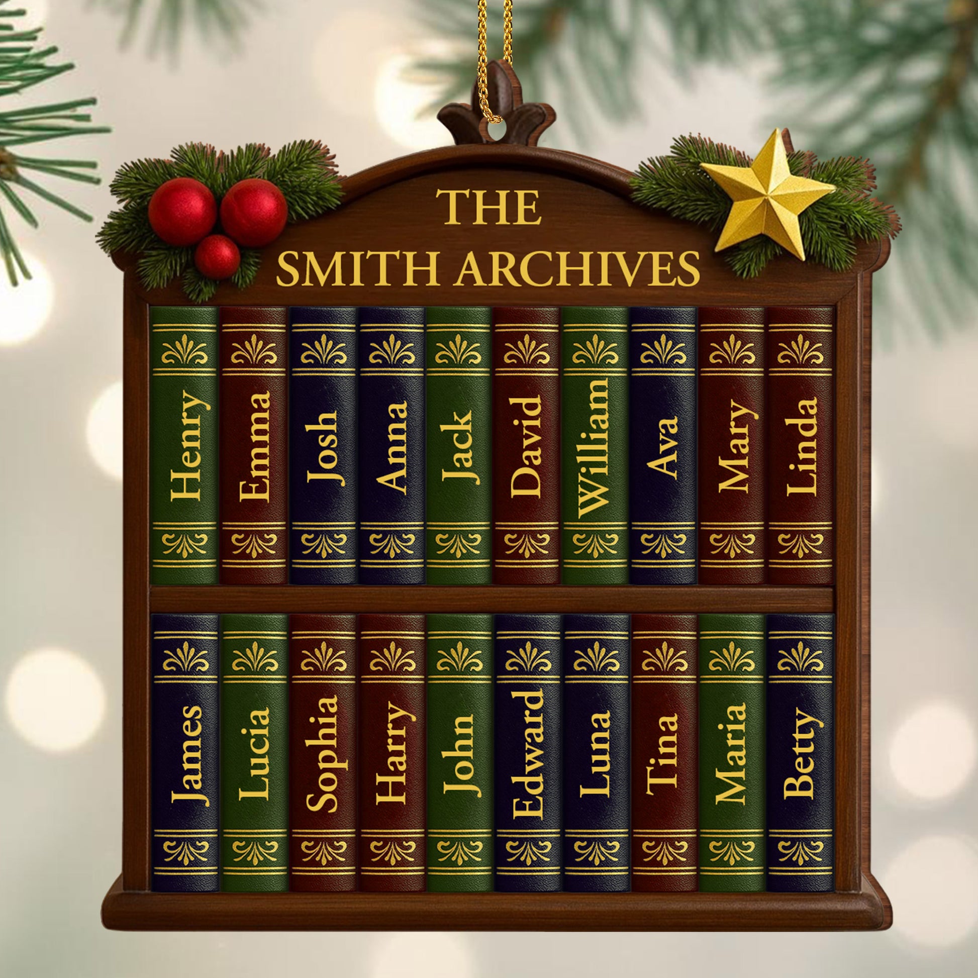 Capture Your Family Story With A Customizable Bookshelf Ornament