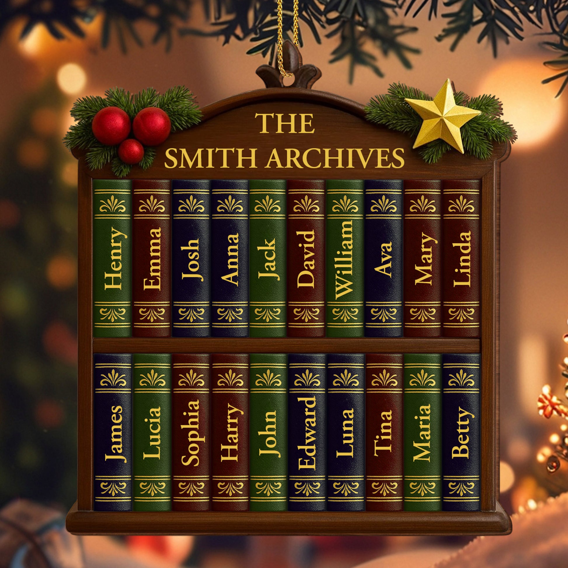 Capture Your Family Story With A Customizable Bookshelf Ornament