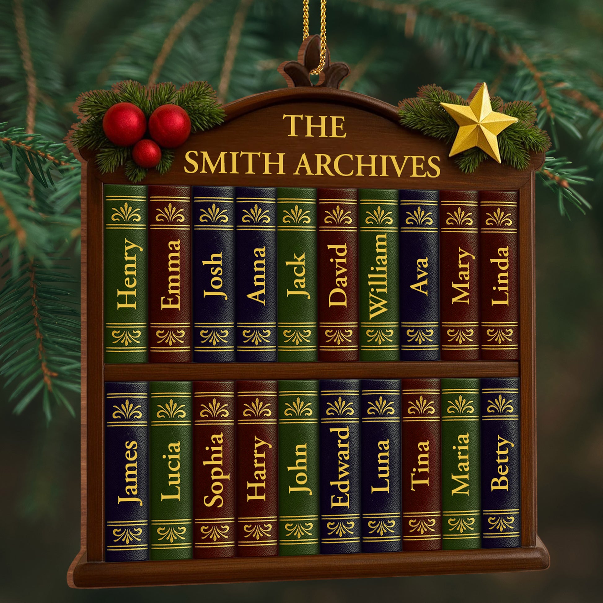 Capture Your Family Story With A Customizable Bookshelf Ornament