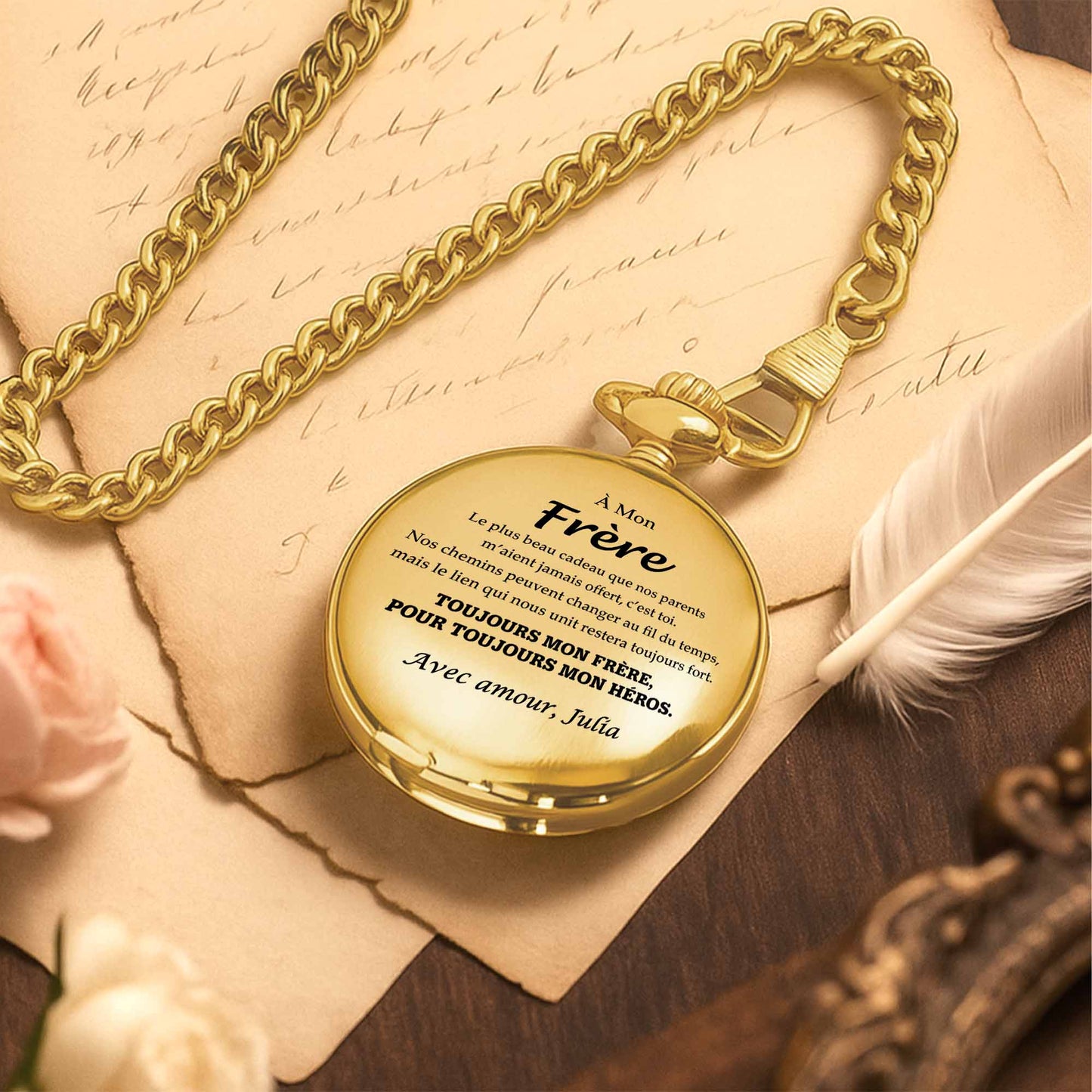 A Mon Frère, Elegant Pocket Watch