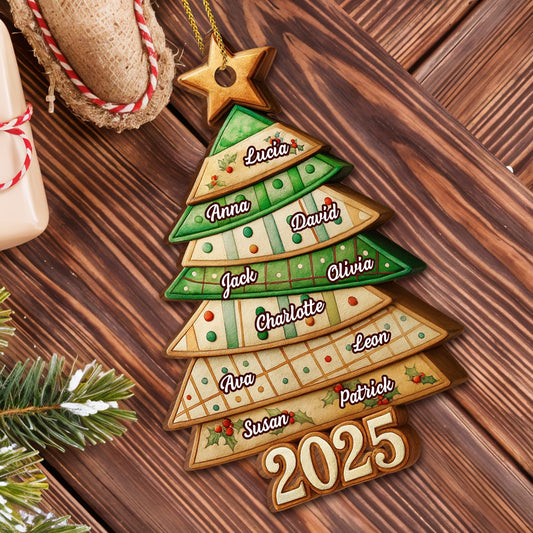 Personalized Family Christmas Tree Ornament With Names