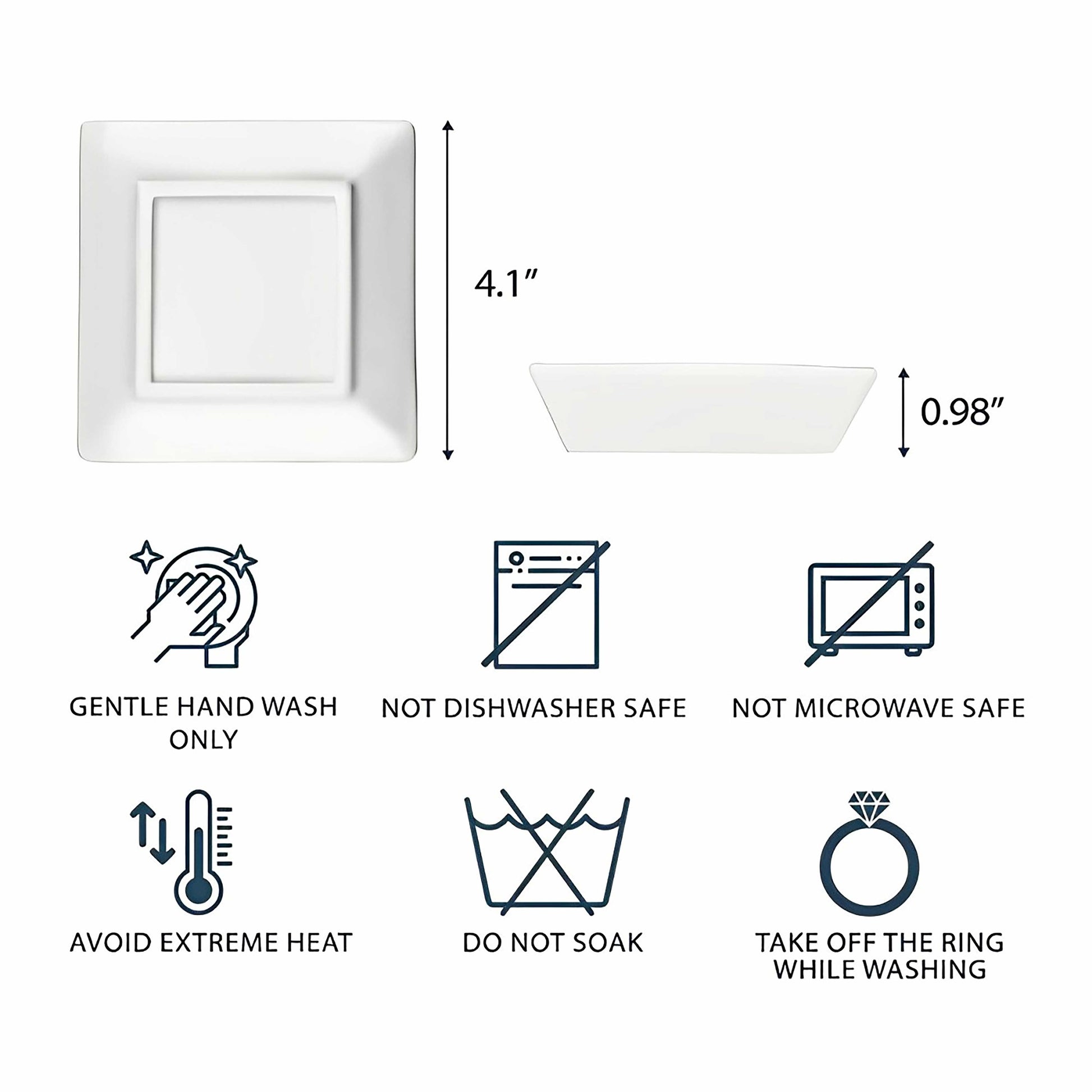 Square Ceramic Dish With Flower And Girl Blowing A Kiss