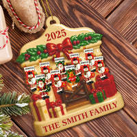 Festive Family Christmas With Snowmen And Gift Boxes