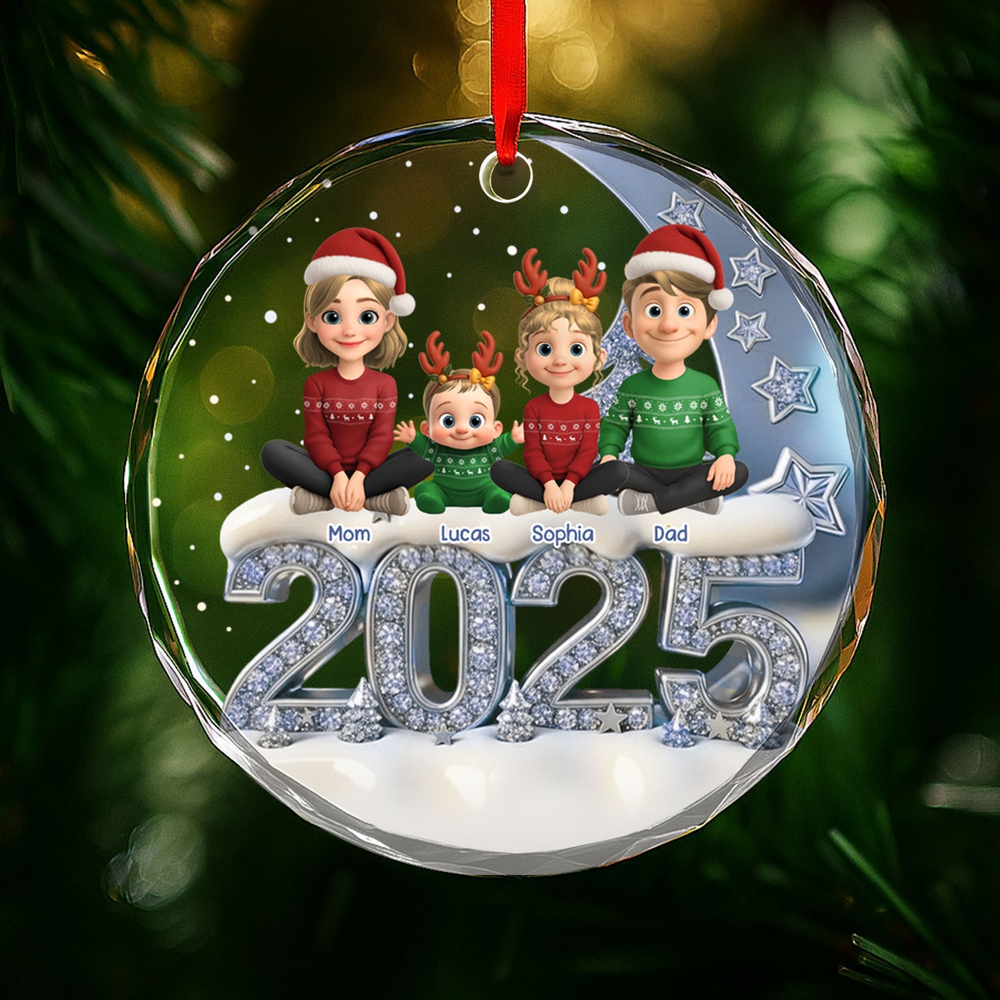 Celebrate The Holidays With Our Festive Family Ornament
