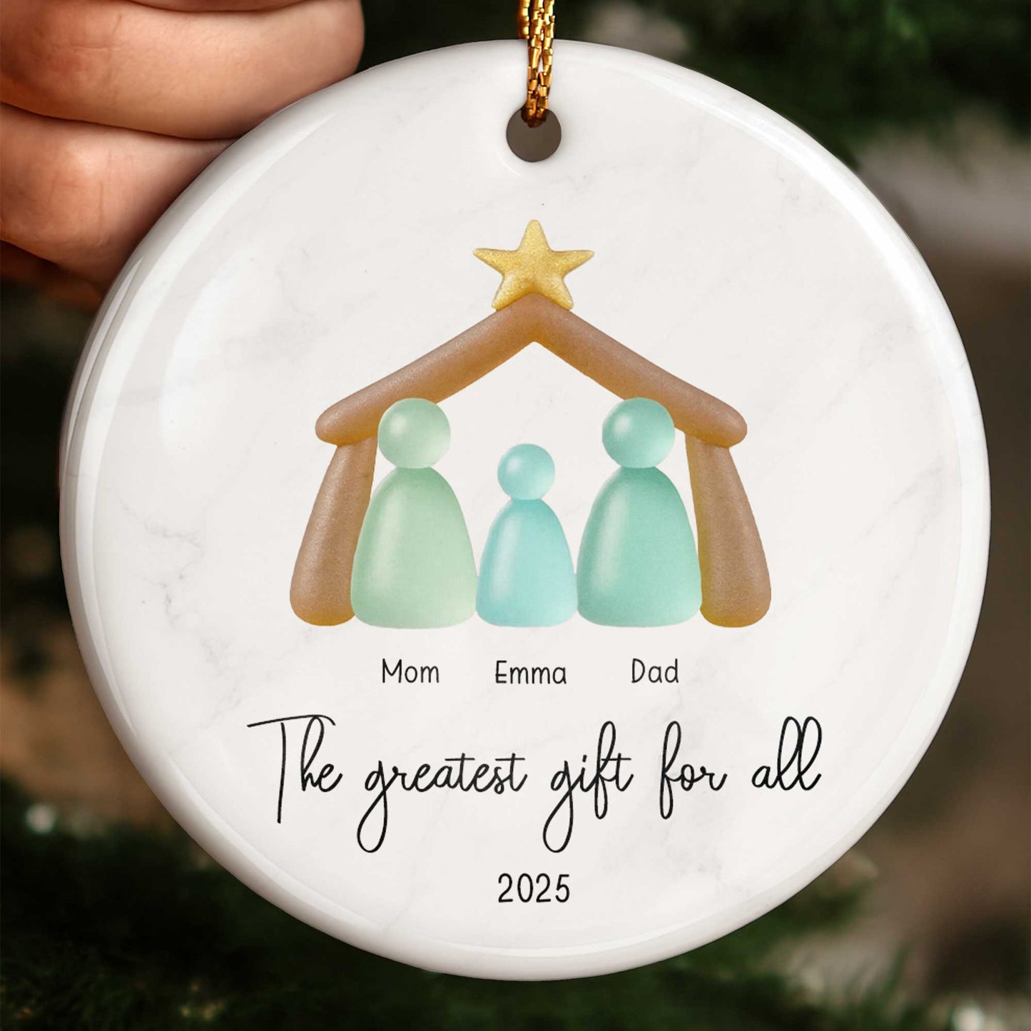 The Greatest Gift For All With Family Figures And Star