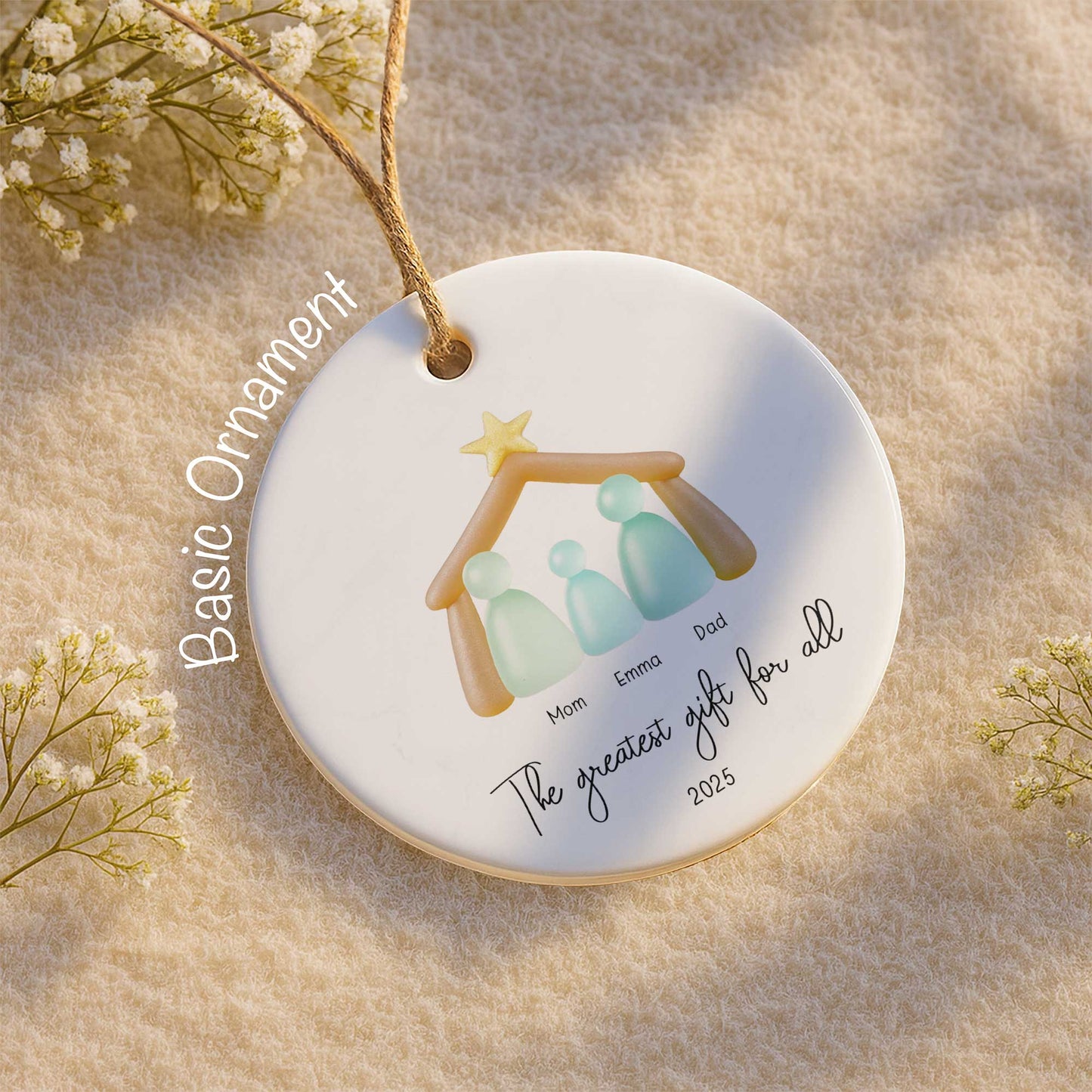 The Greatest Gift For All With Family Figures And Star