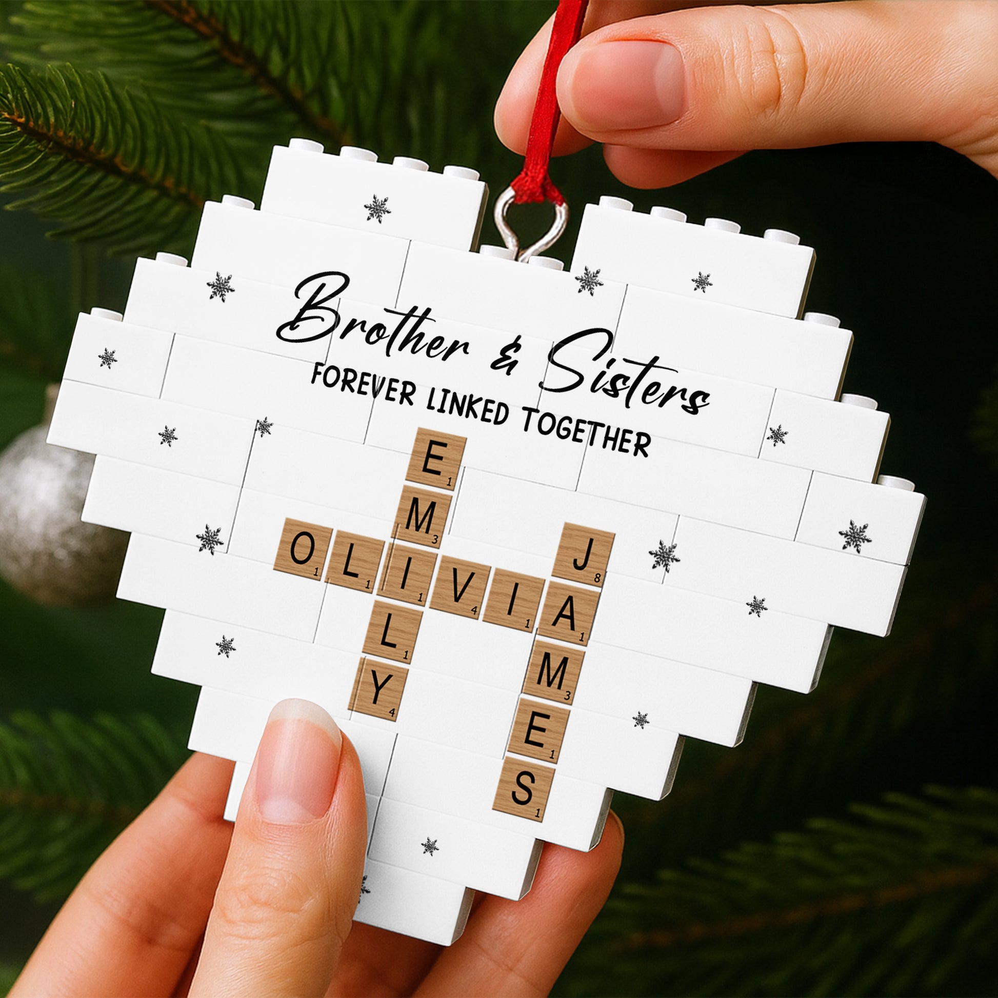 Brother & Sisters Forever Linked Together Heart Puzzle