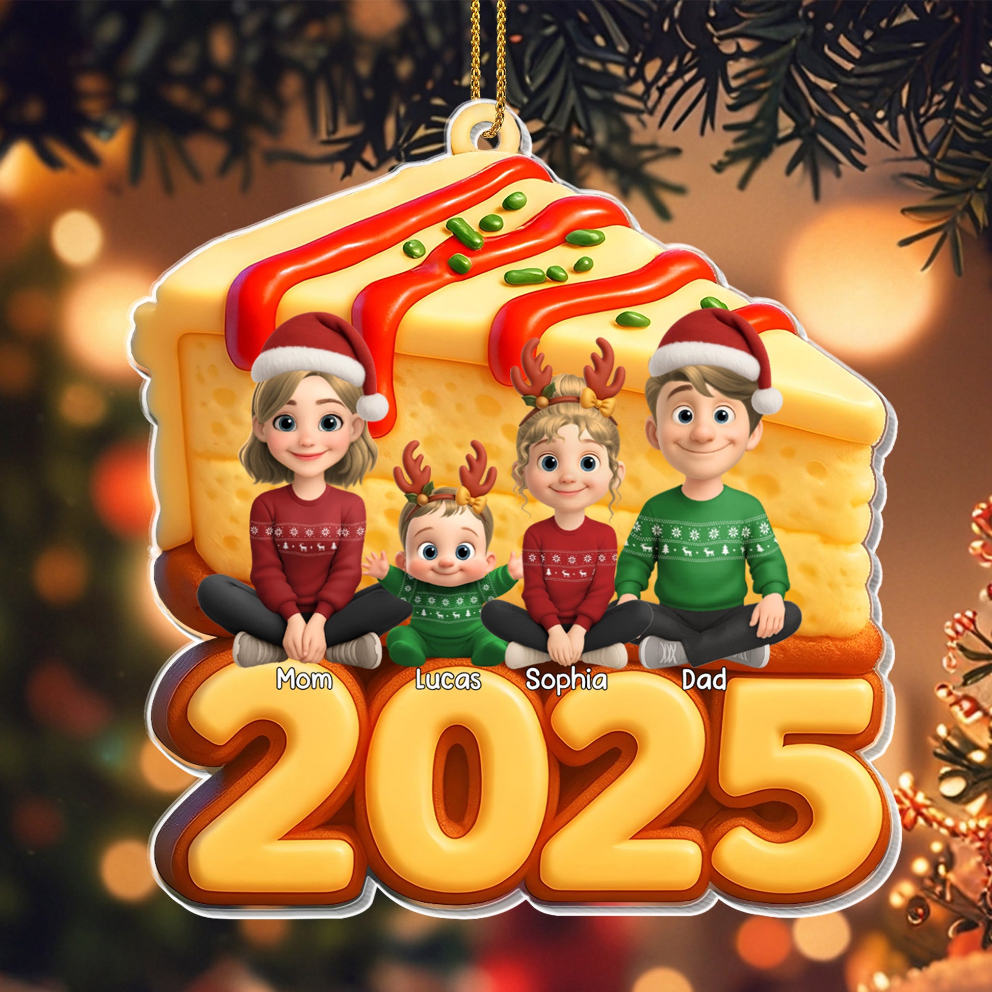 Celebrate A Special Family Christmas, Family On Cookie