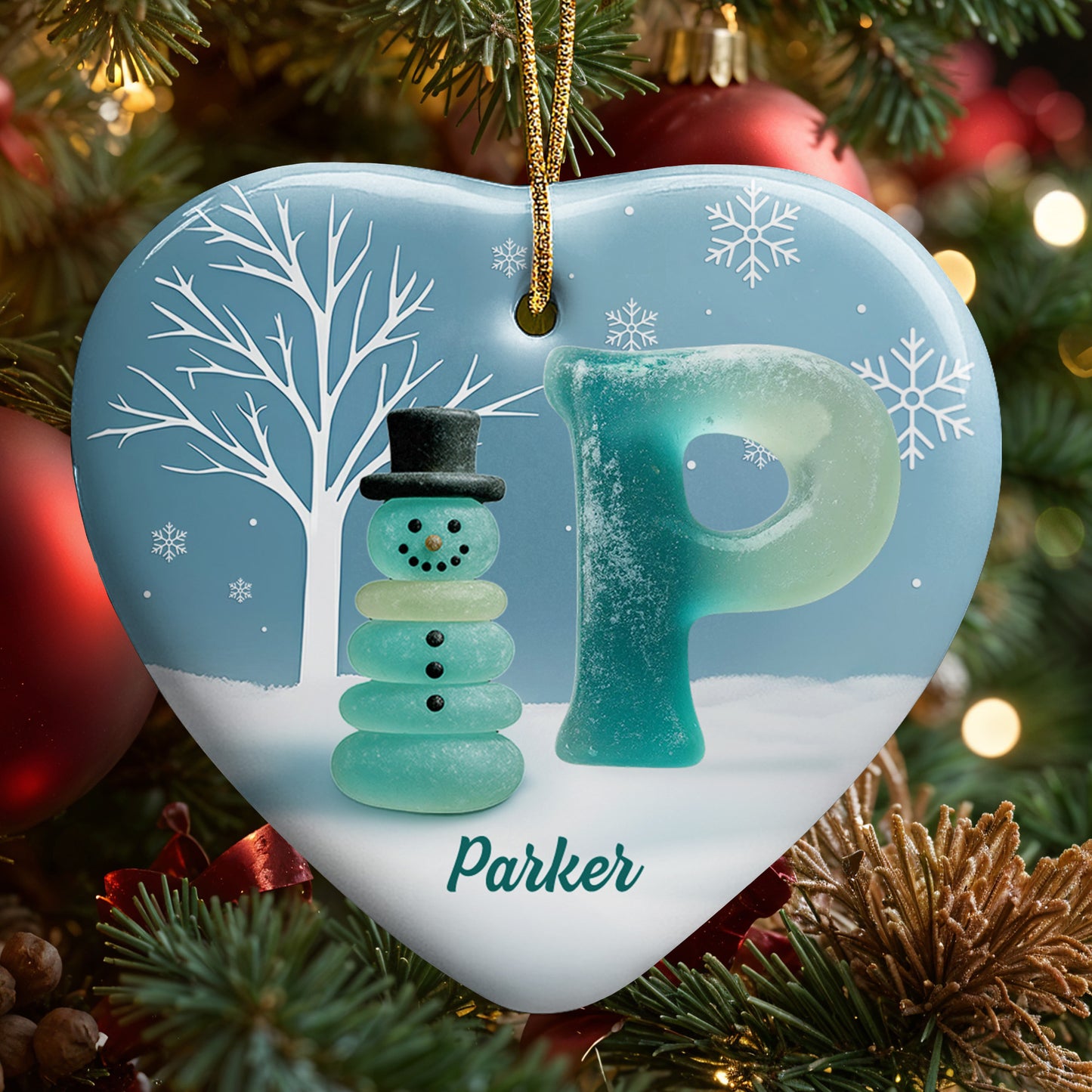 A Winter Wonderland Greeting, Snowflakes And Snowman