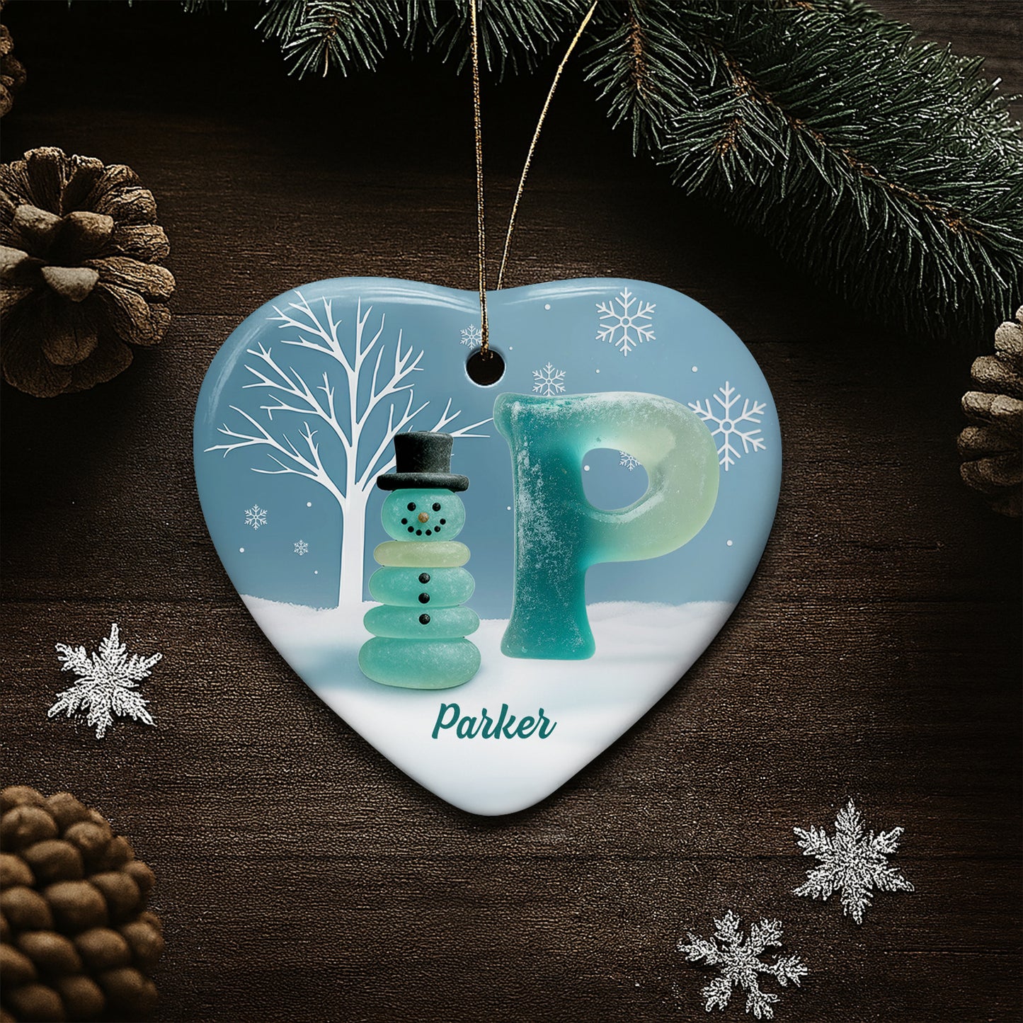 A Winter Wonderland Greeting, Snowflakes And Snowman