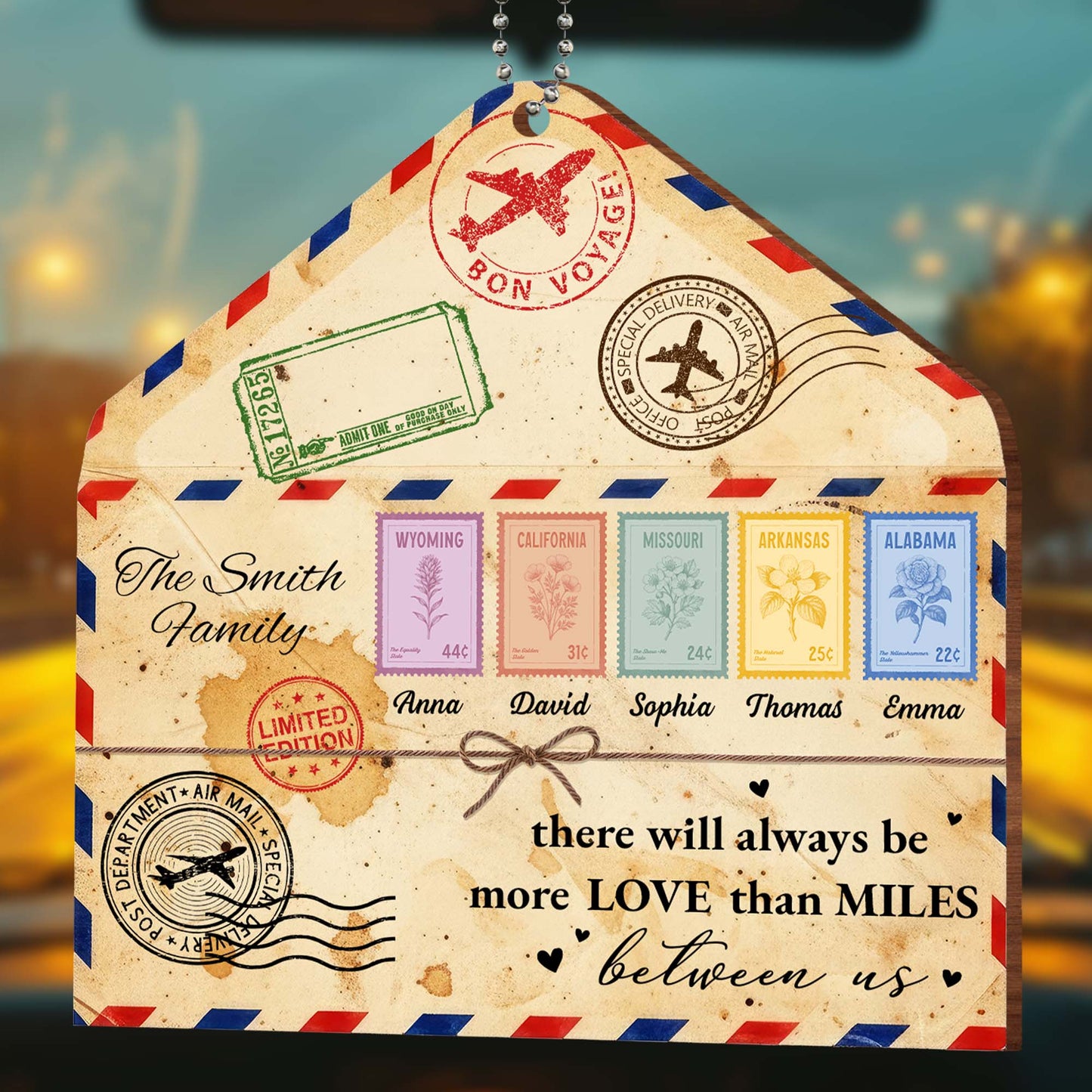 More Love Than Miles, Family Travel Ornament