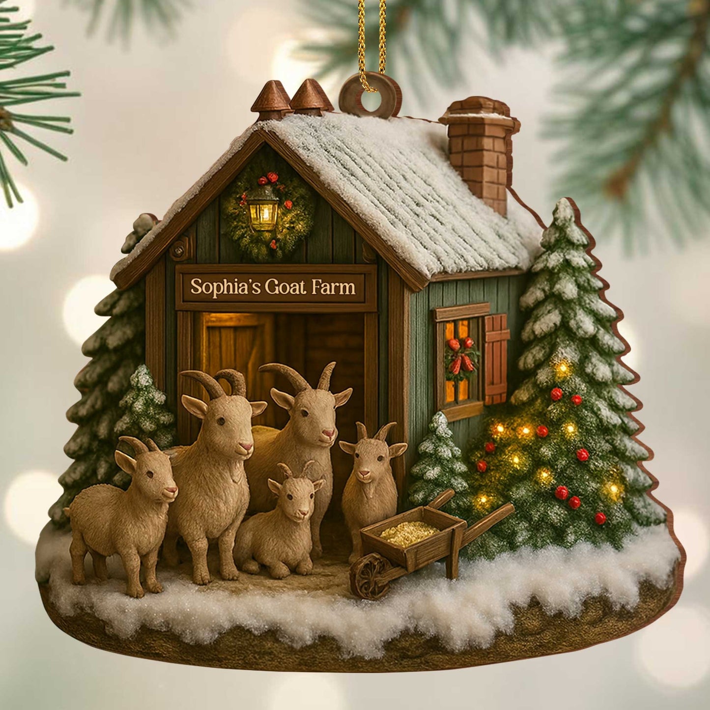 Sophia's Goat Farm, Goats and Christmas Tree