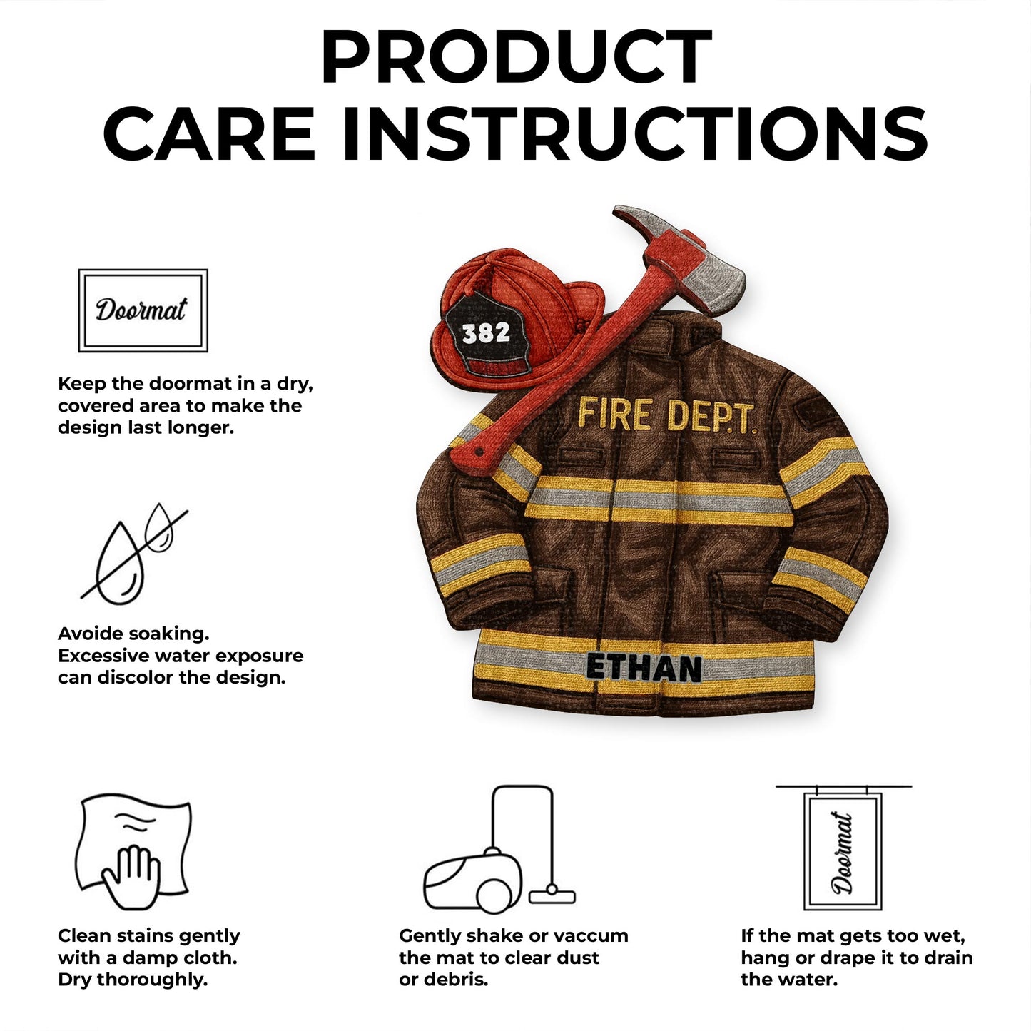 Fire Dept Firefighter Jacket and Helmet