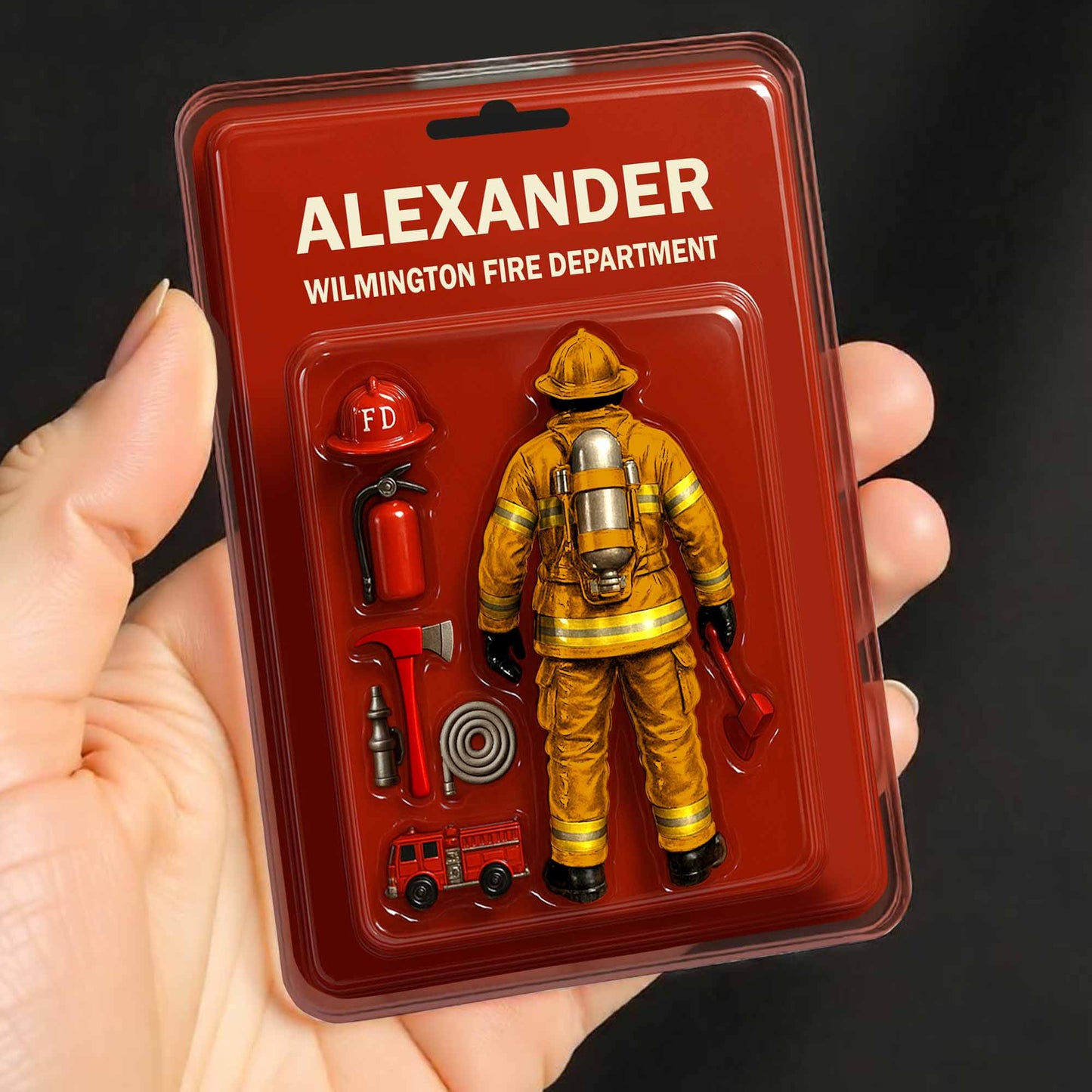 A Customizable Tribute To Our Brave Firefighters, Gear and Fire Truck