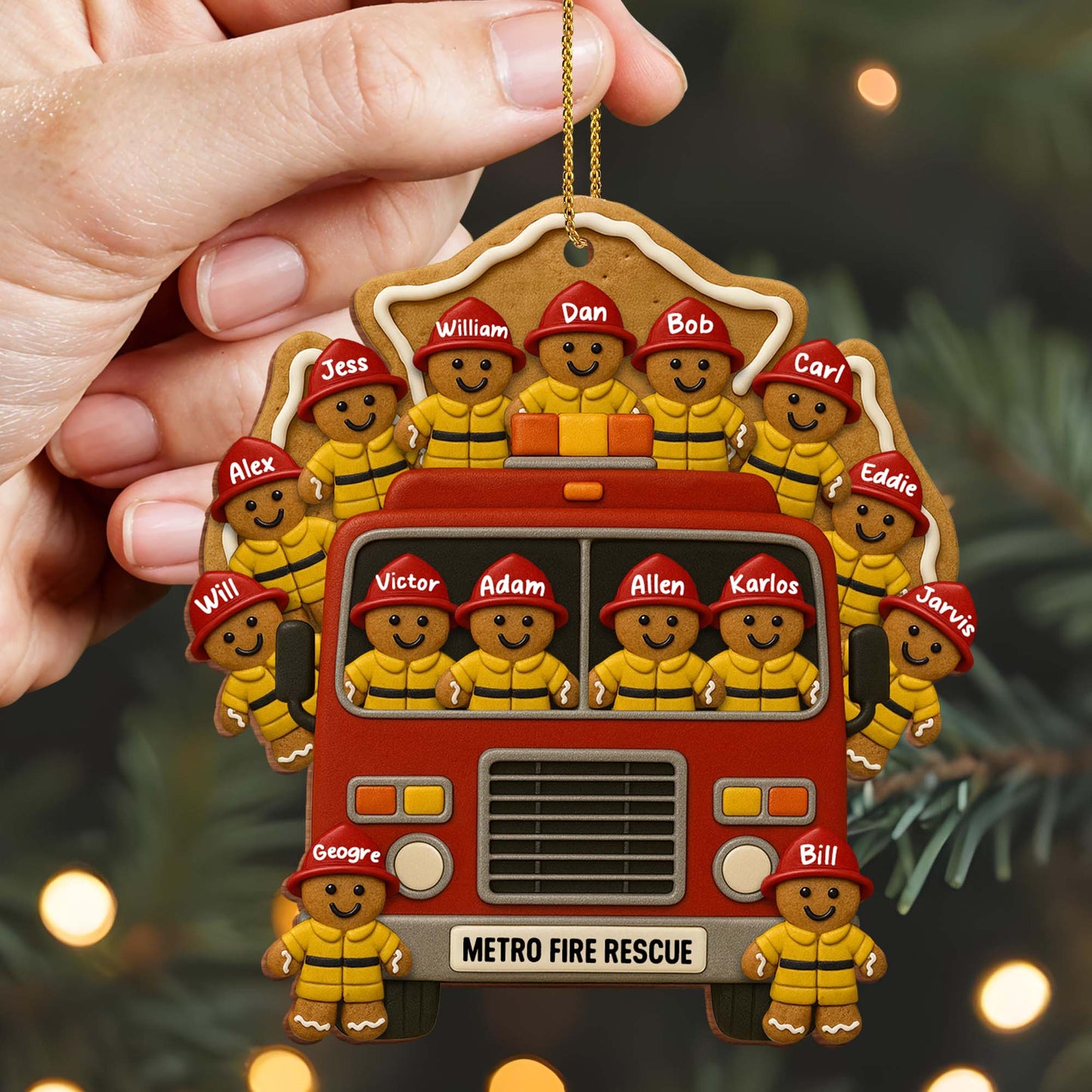 Celebrate Your Heroes With Festive Firefighter Ornament