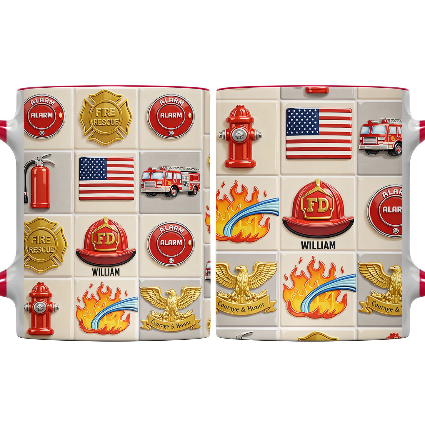 Celebrate Bravery With Firefighter Themed Mug