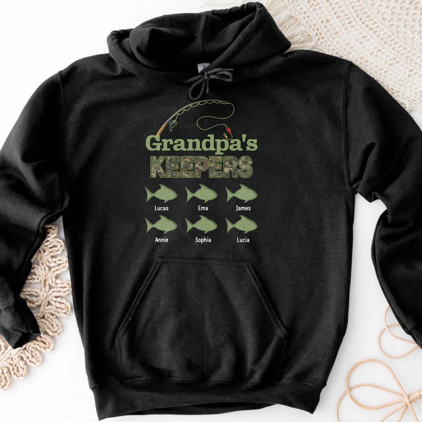 Grandpa's Keepers, Fishing Rod and Fish
