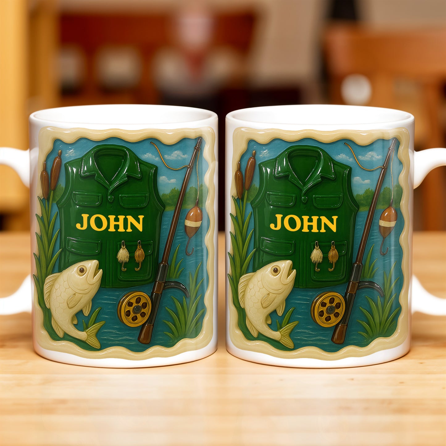 Personalized Custom Coffee Mug For Fishing Enthusiasts