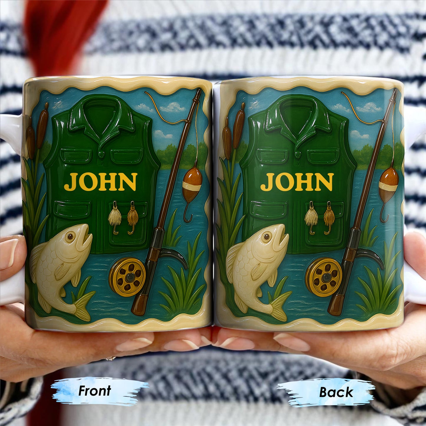 Personalized Custom Coffee Mug For Fishing Enthusiasts