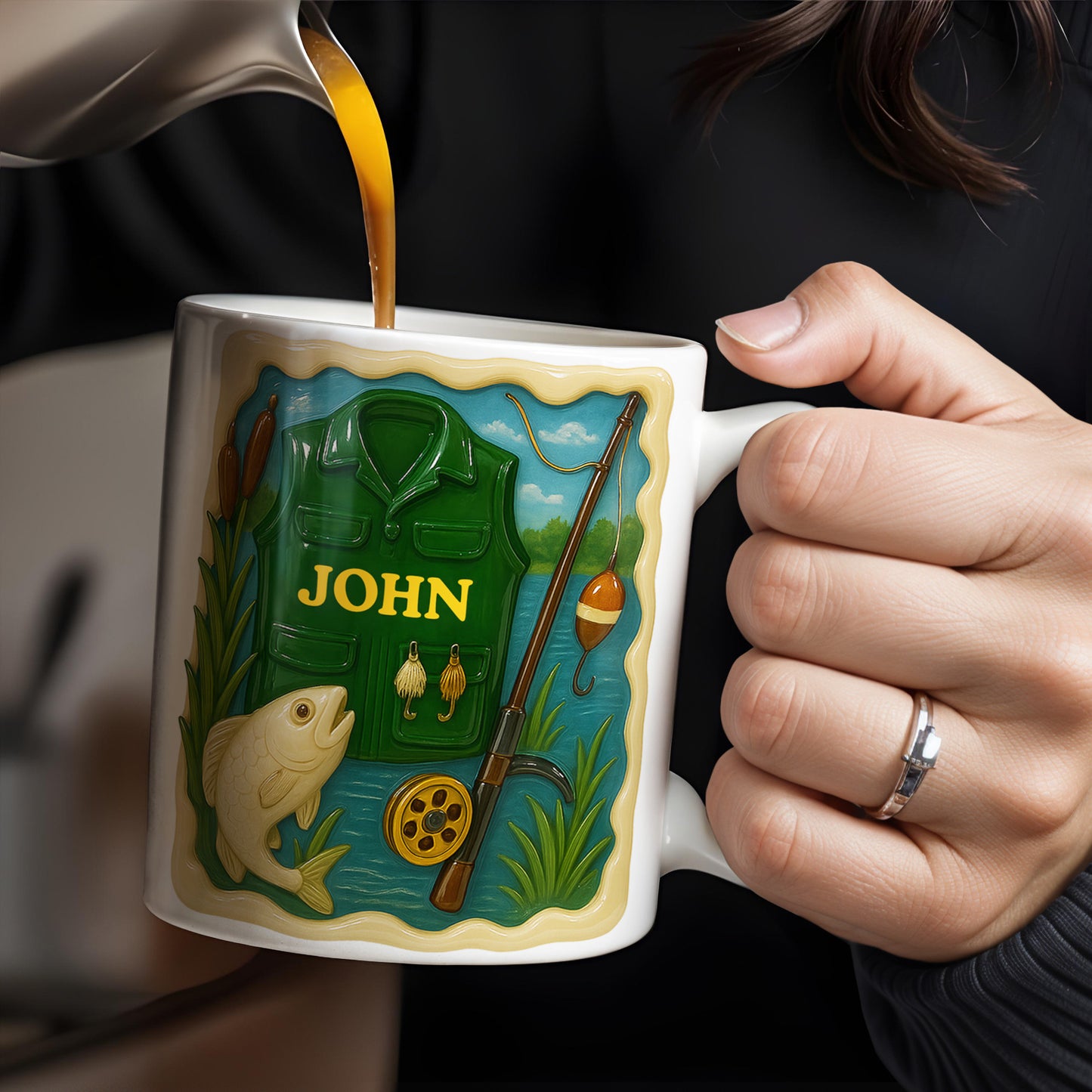 Personalized Custom Coffee Mug For Fishing Enthusiasts