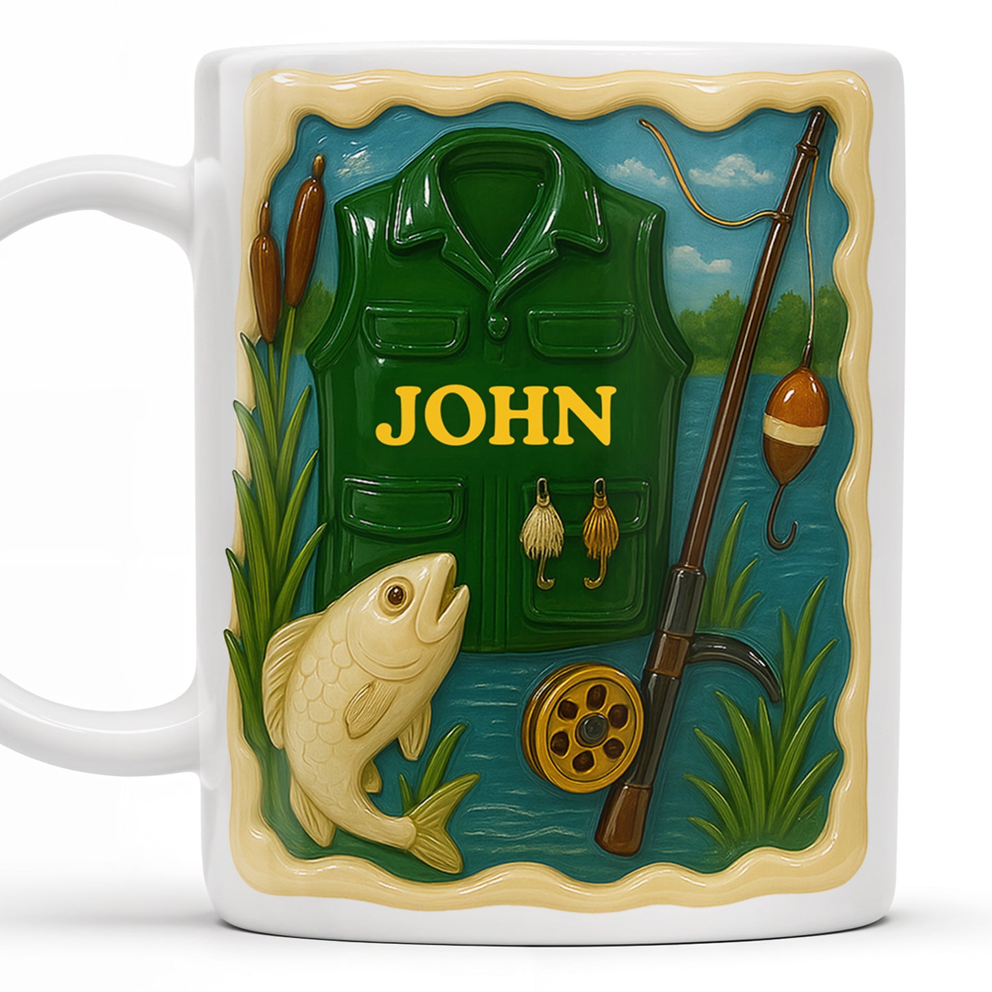 Personalized Custom Coffee Mug For Fishing Enthusiasts