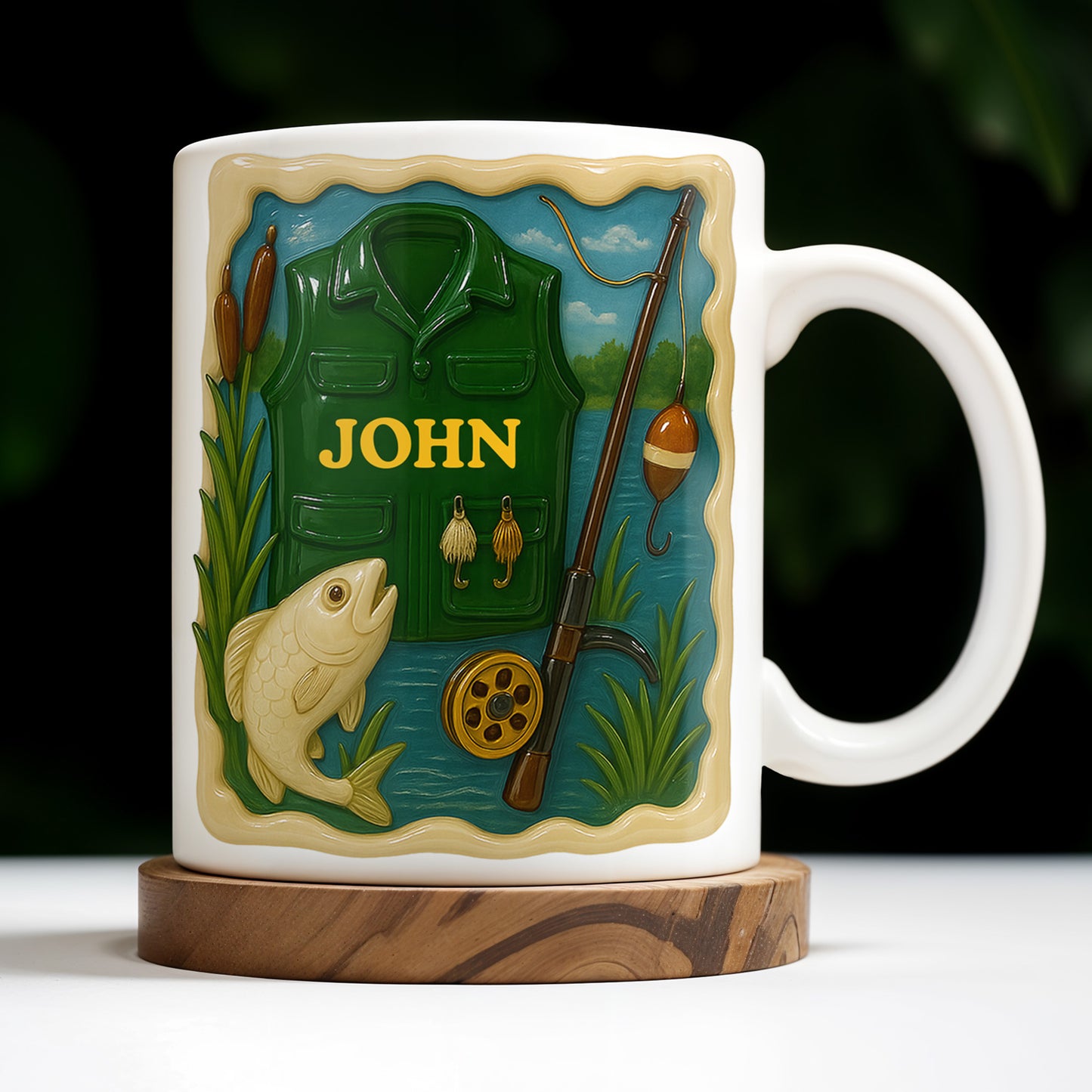 Personalized Custom Coffee Mug For Fishing Enthusiasts