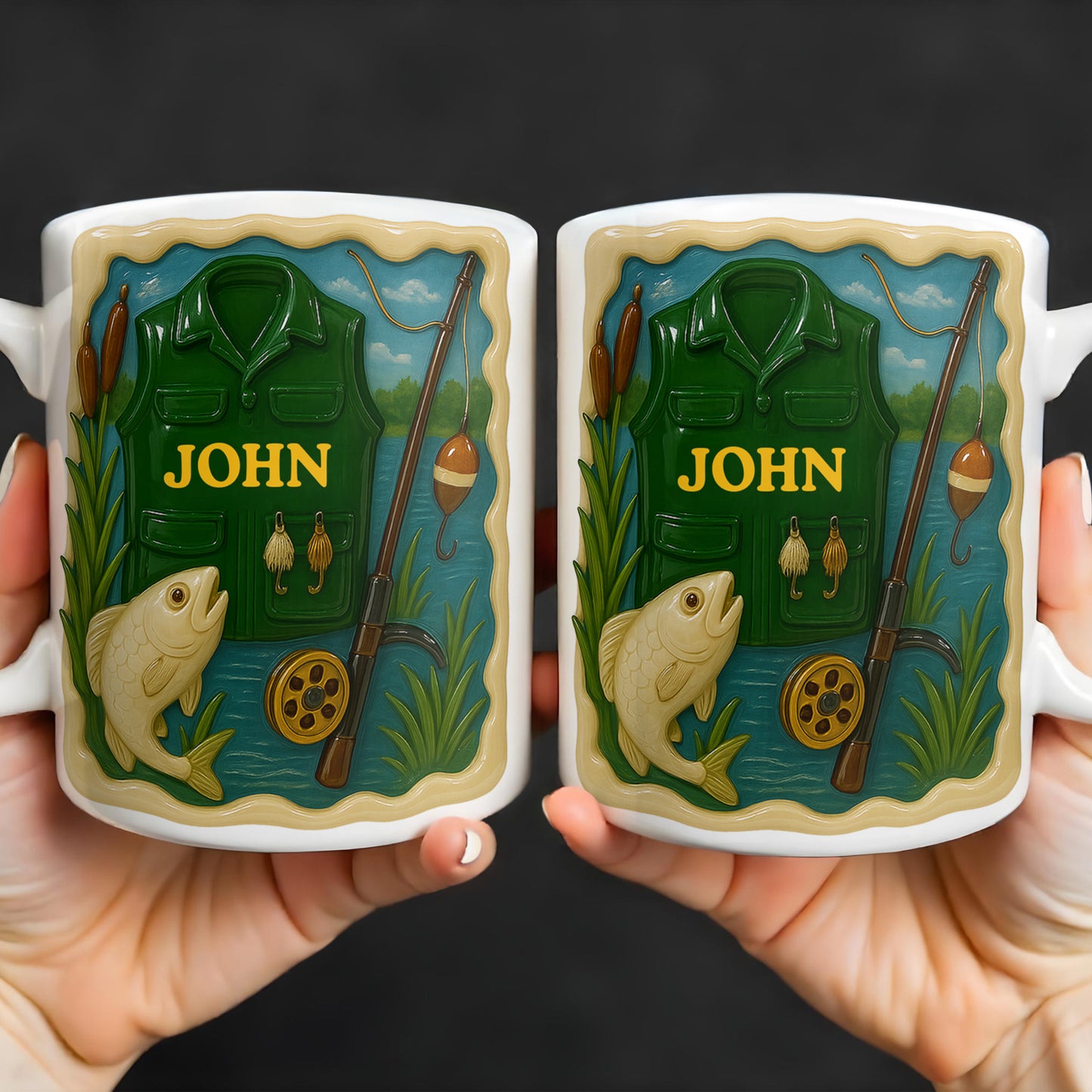 Personalized Custom Coffee Mug For Fishing Enthusiasts