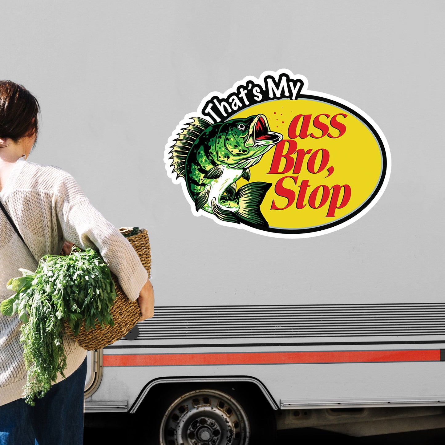 That's My Bass Bro, Stop, Bass Fish Decal