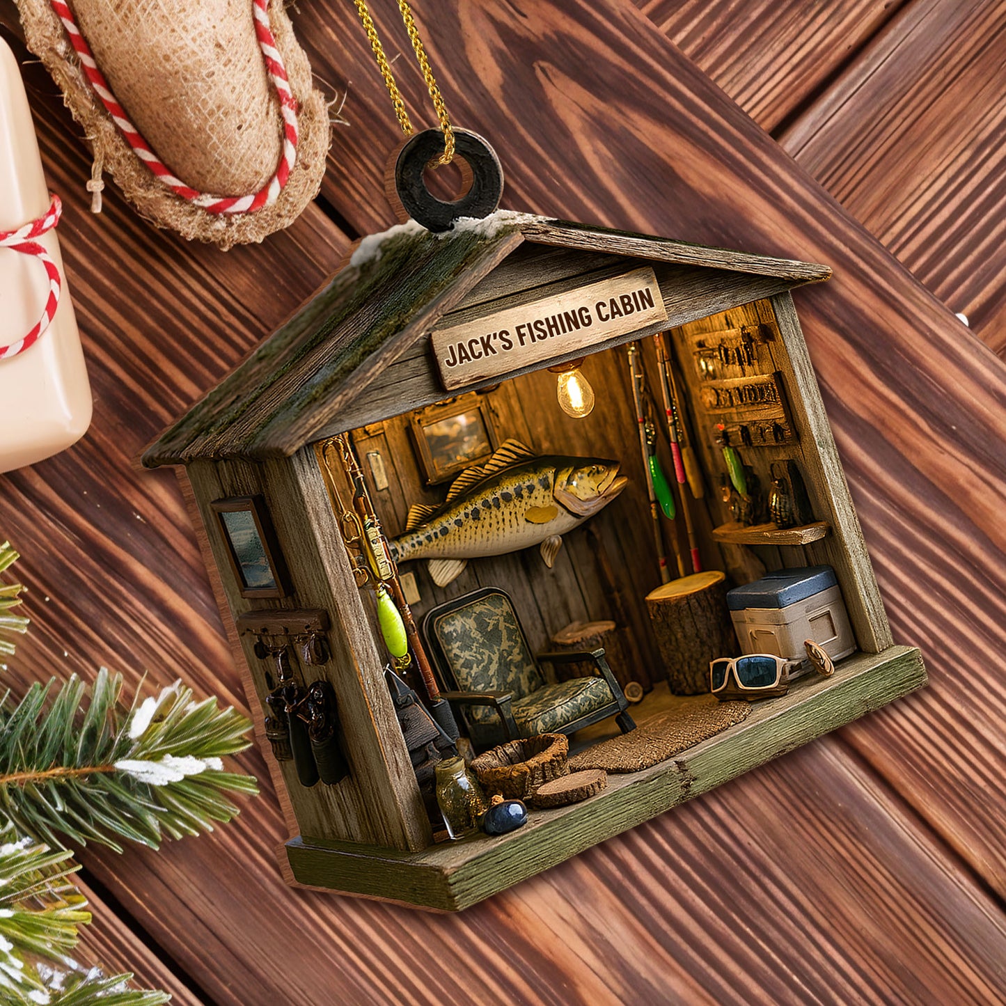 Jack's Fishing Cabin, Perfect For Fish And Fishing Rod Enthusiasts