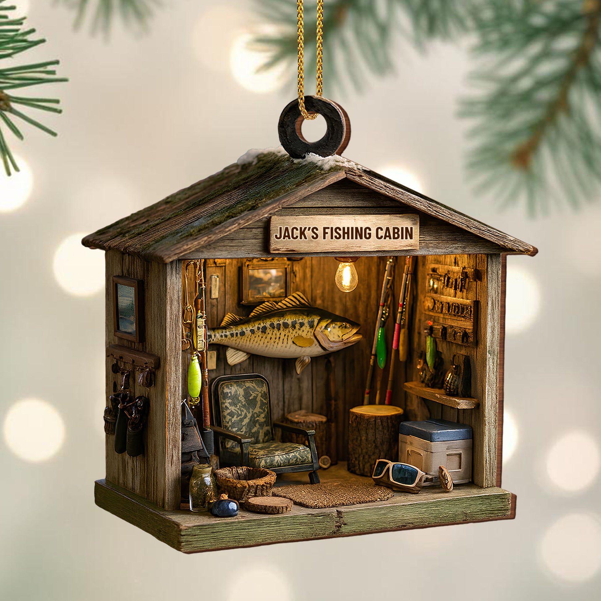 Jack's Fishing Cabin, Perfect For Fish And Fishing Rod Enthusiasts