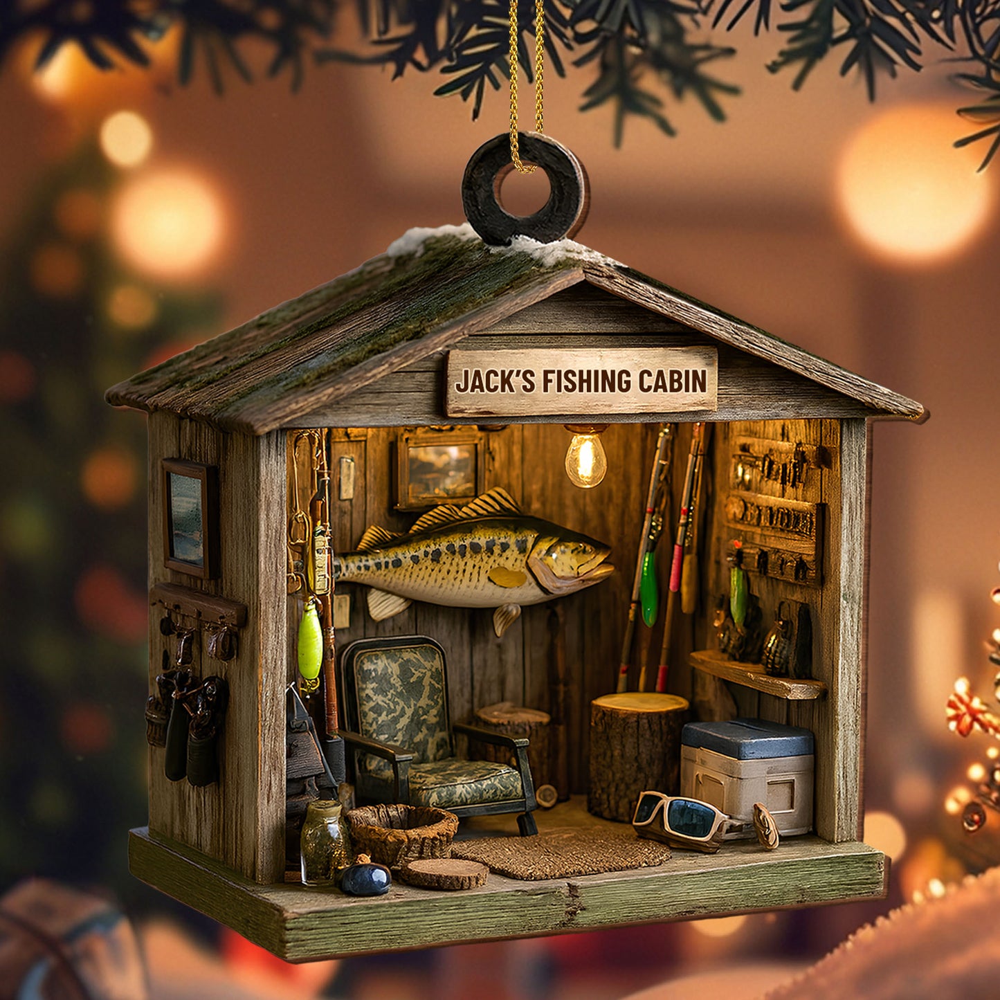 Jack's Fishing Cabin, Perfect For Fish And Fishing Rod Enthusiasts