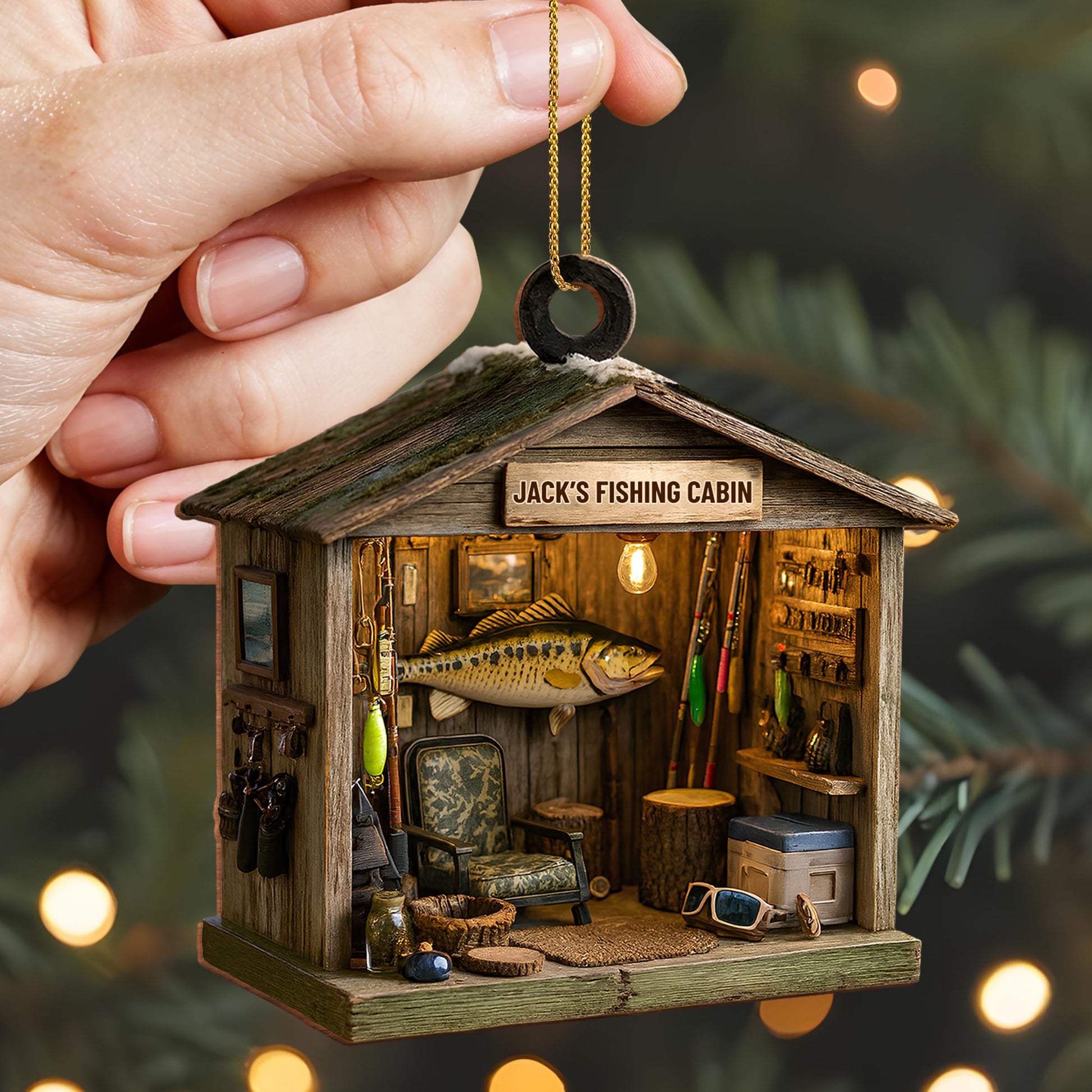 Jack's Fishing Cabin, Perfect For Fish And Fishing Rod Enthusiasts