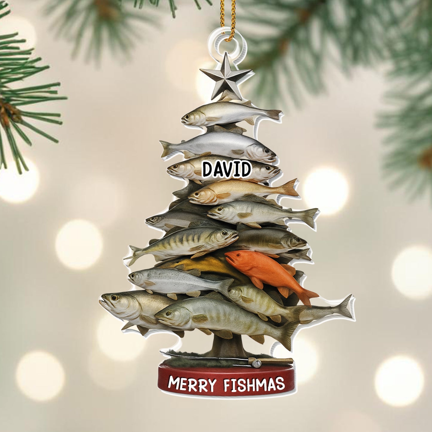 Merry Fishmas, Stack Of Fish In Tree Shape