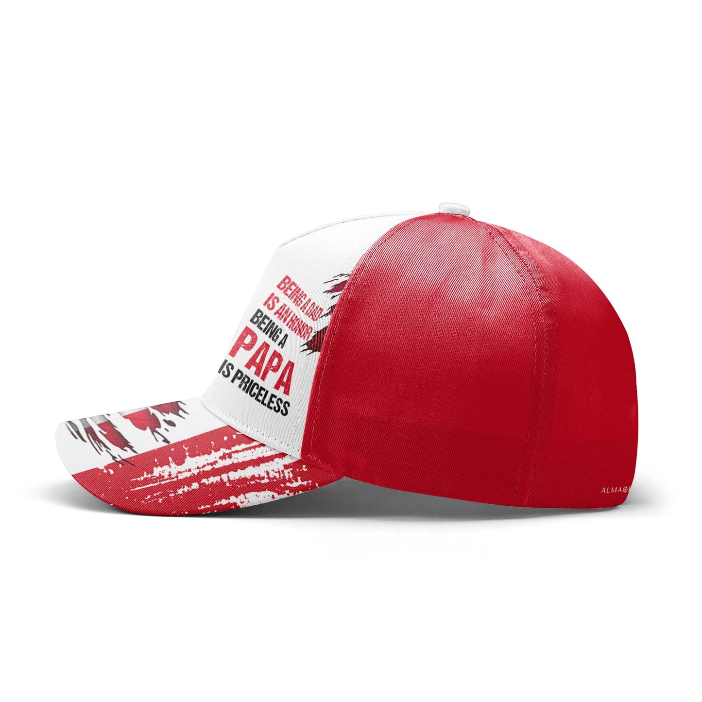 Être papa est un honneur. Être un papa n'a pas de prix ! Casquette de baseball personnalisée, imprimé intégral - FM001_BAC