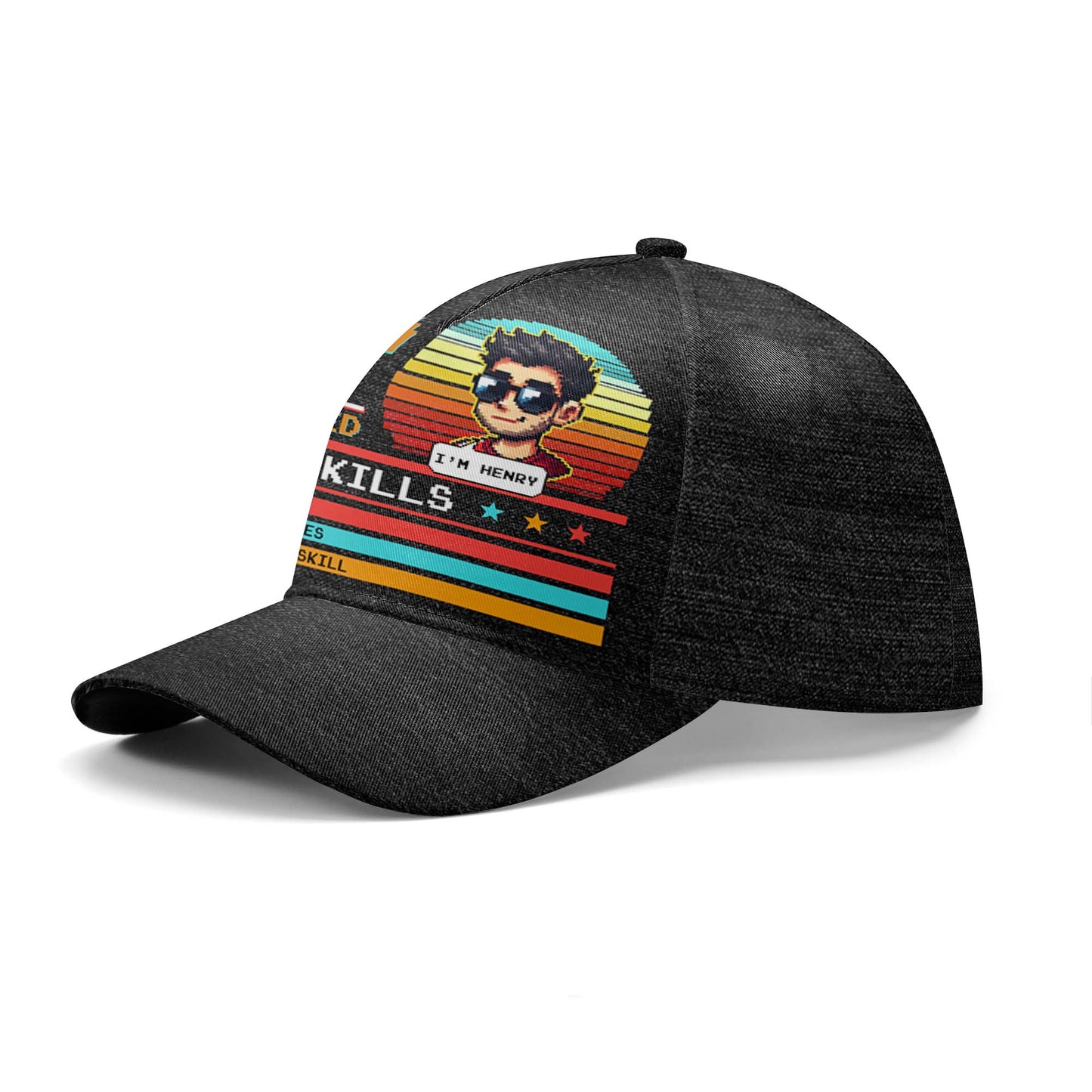 Nivel de papá desbloqueado: gorra de béisbol personalizada especial, gorra de béisbol con estampado completo - FM004_BAC