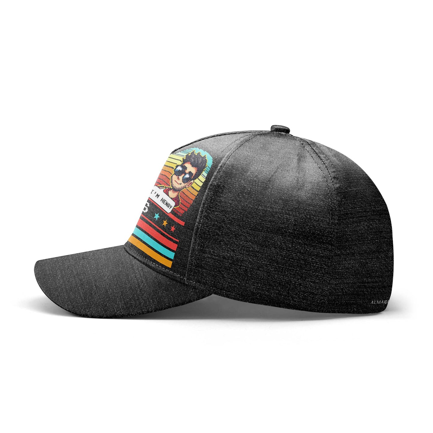 Nivel de papá desbloqueado: gorra de béisbol personalizada especial, gorra de béisbol con estampado completo - FM004_BAC