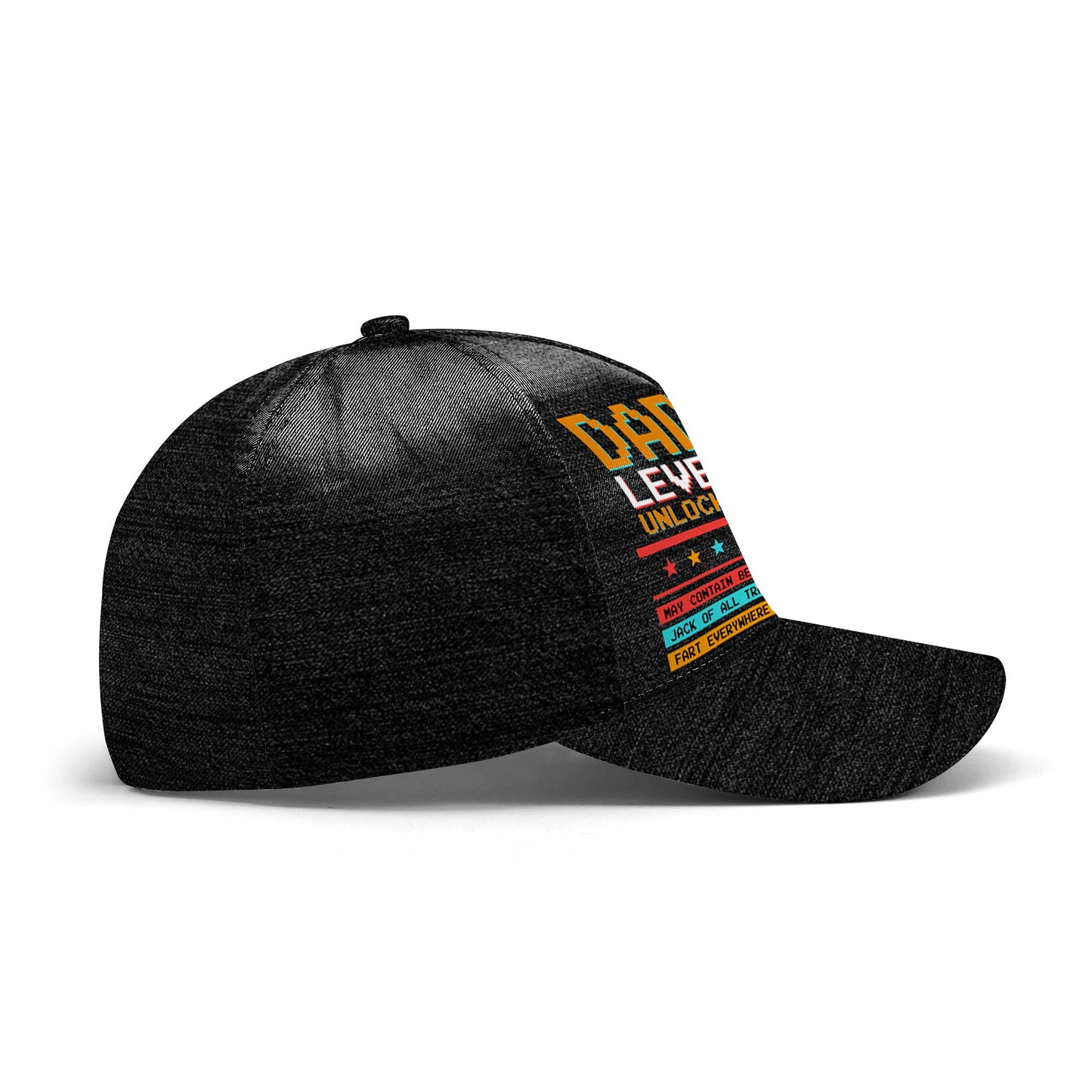 Nivel de papá desbloqueado: gorra de béisbol personalizada especial, gorra de béisbol con estampado completo - FM004_BAC