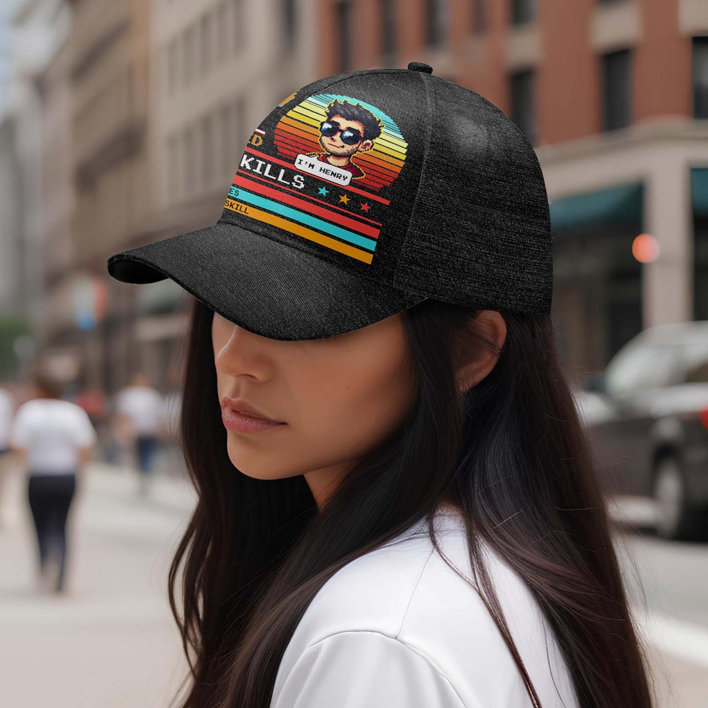 Nivel de papá desbloqueado: gorra de béisbol personalizada especial, gorra de béisbol con estampado completo - FM004_BAC