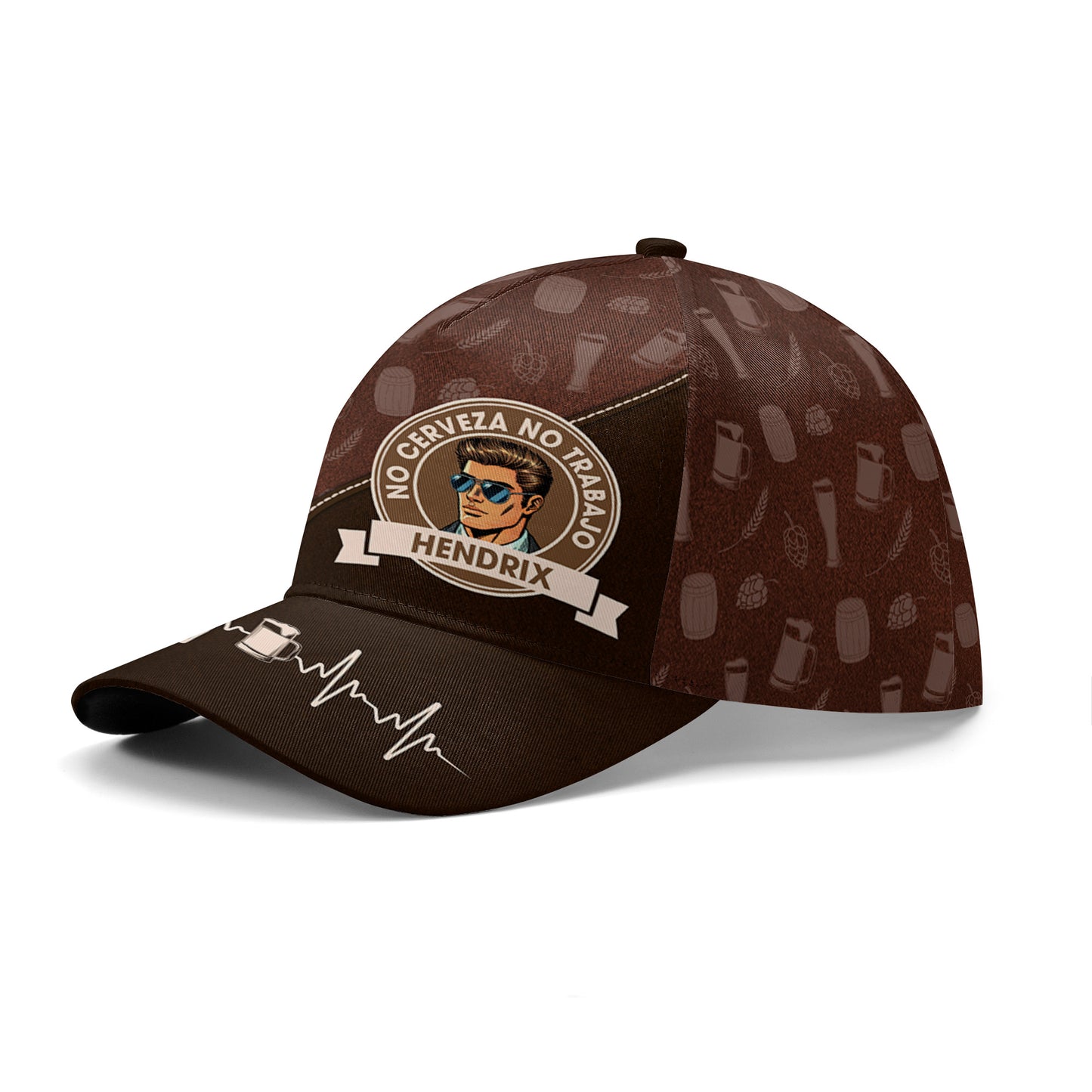 No Cerveza No Trabajo - Special Personalized Custom Hat, All Over Print Baseball Cap - QCUS005_BAC
