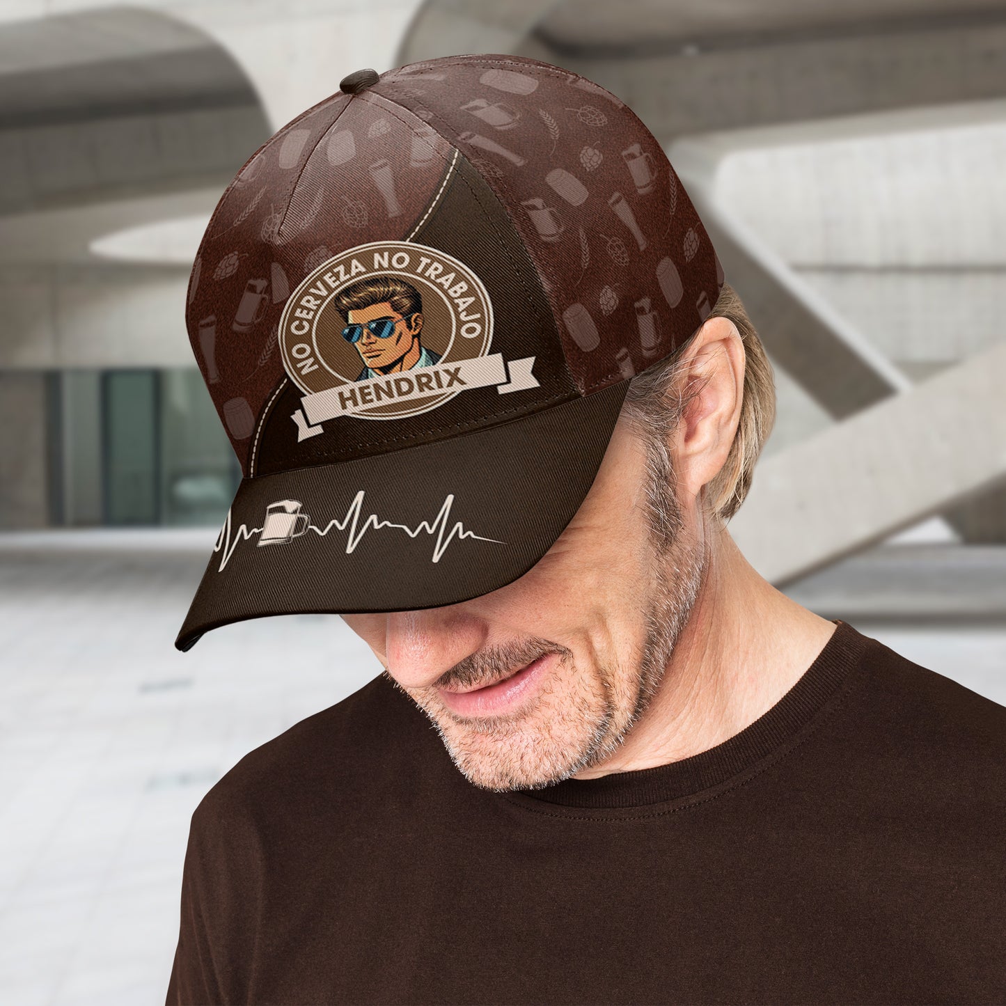 No Cerveza No Trabajo - Special Personalized Custom Hat, All Over Print Baseball Cap - QCUS005_BAC