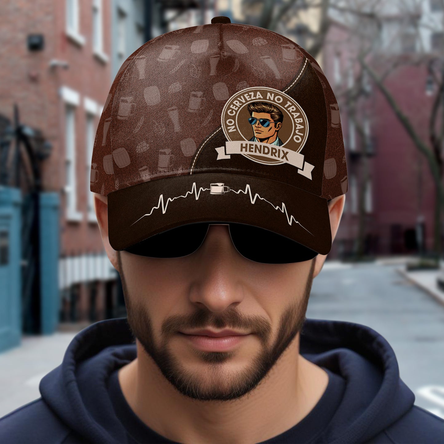No Cerveza No Trabajo - Special Personalized Custom Hat, All Over Print Baseball Cap - QCUS005_BAC