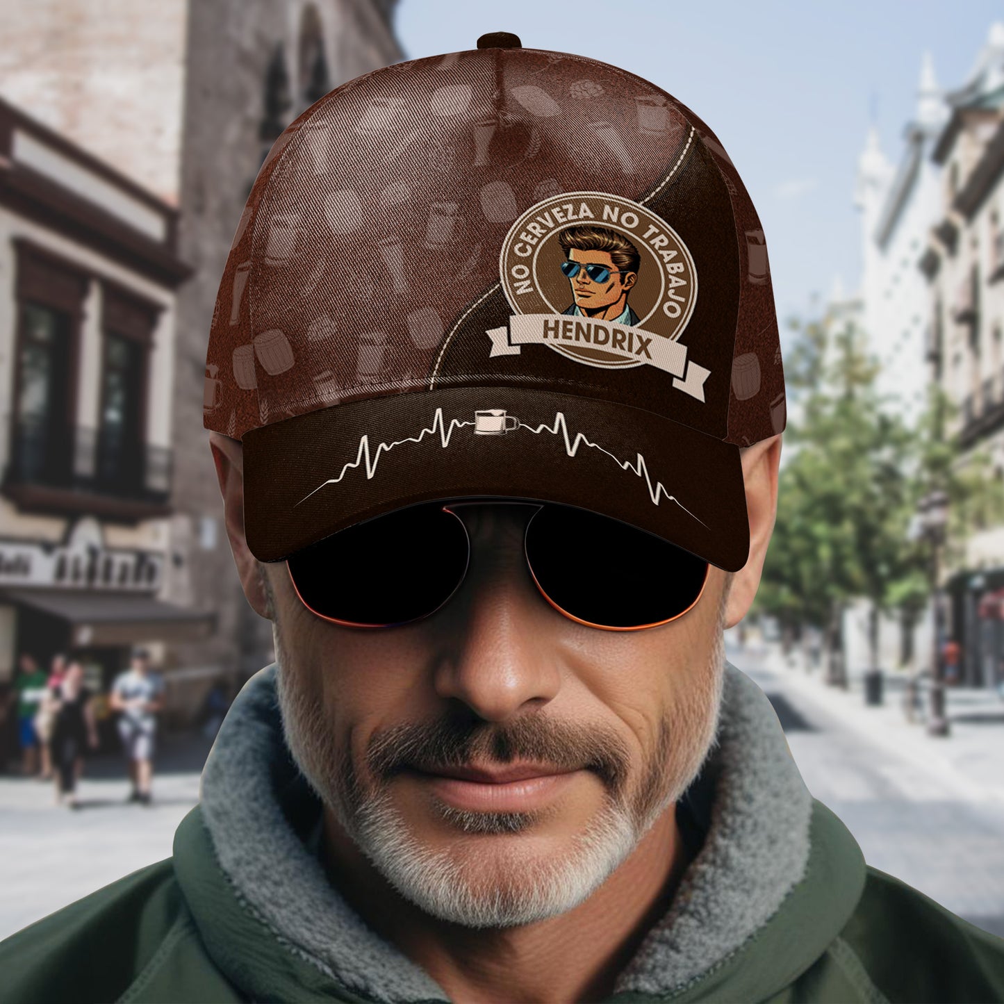 No Cerveza No Trabajo - Special Personalized Custom Hat, All Over Print Baseball Cap - QCUS005_BAC