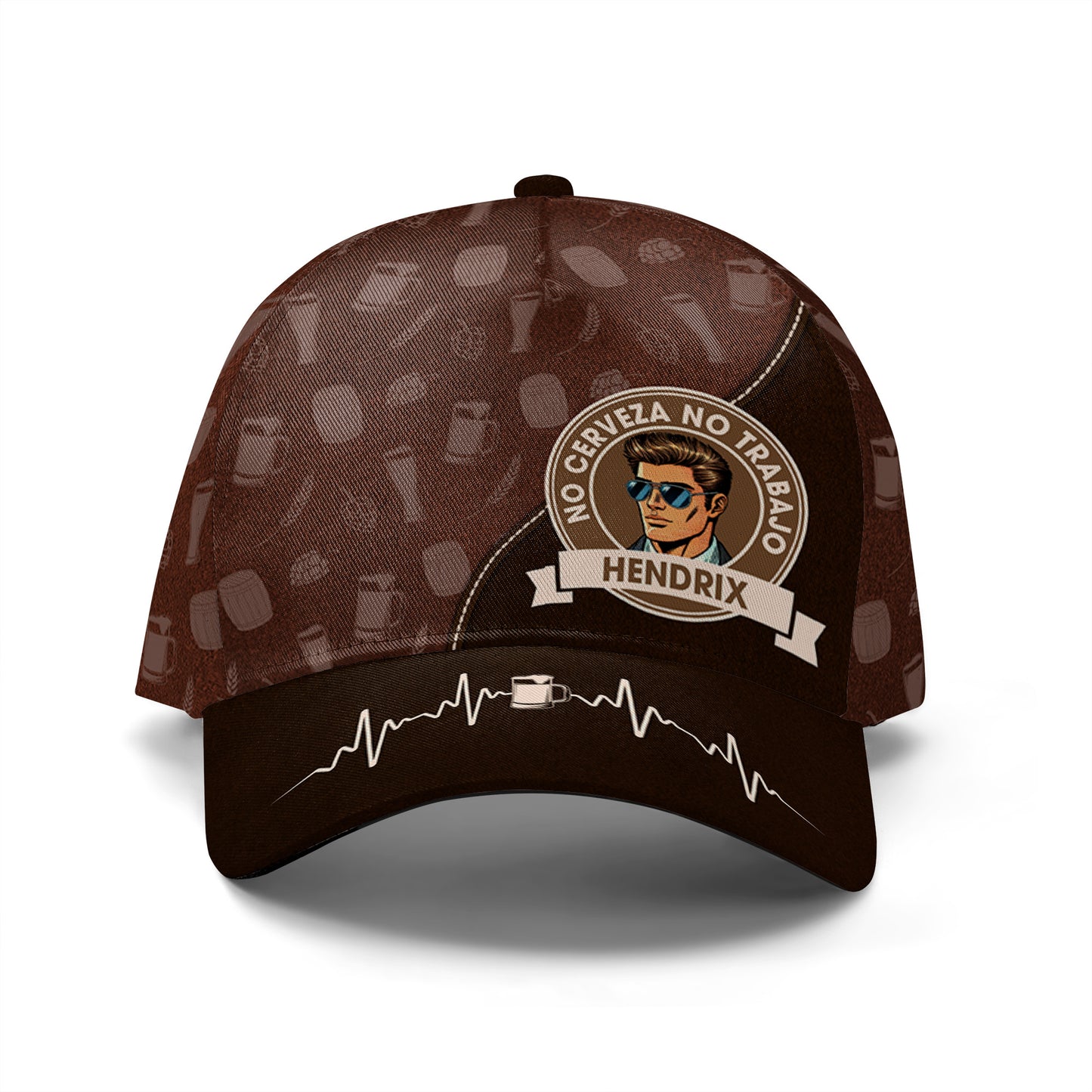 No Cerveza No Trabajo - Special Personalized Custom Hat, All Over Print Baseball Cap - QCUS005_BAC