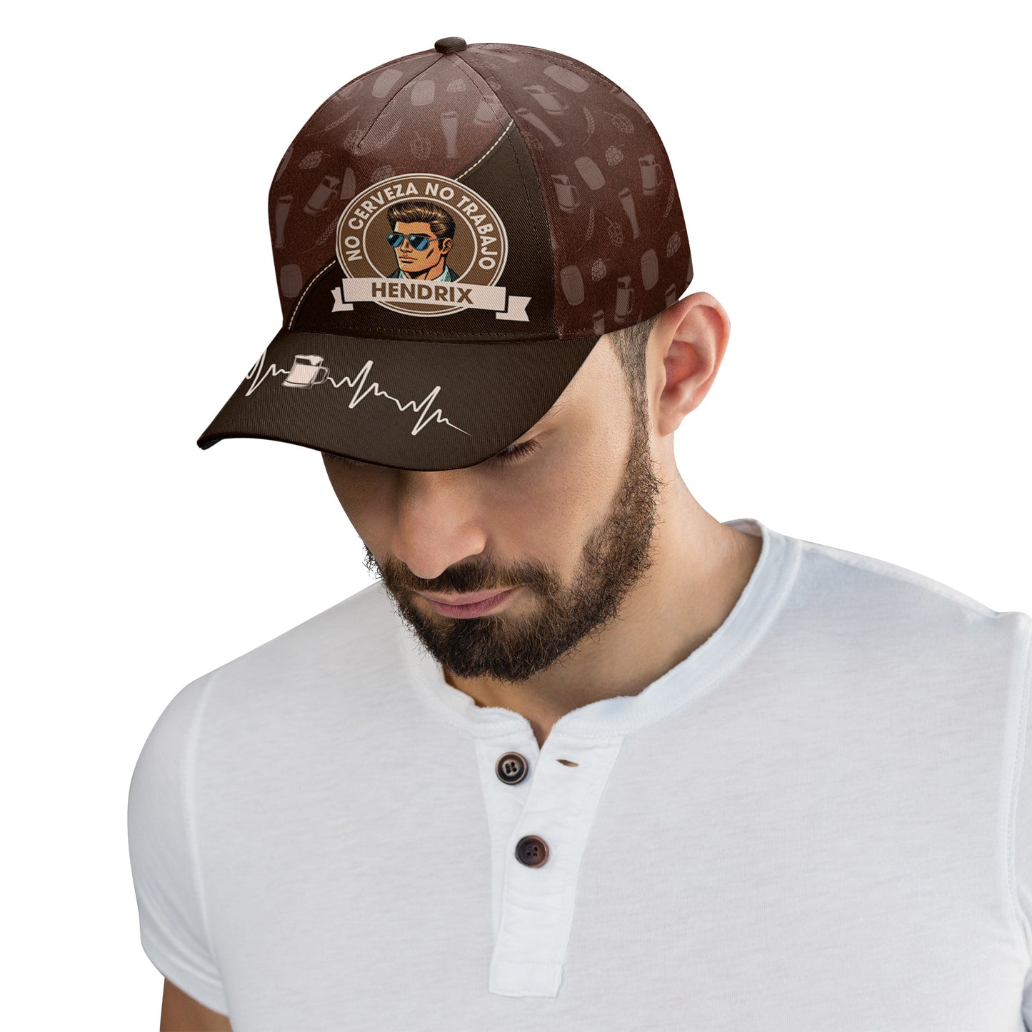No Cerveza No Trabajo - Special Personalized Custom Hat, All Over Print Baseball Cap - QCUS005_BAC
