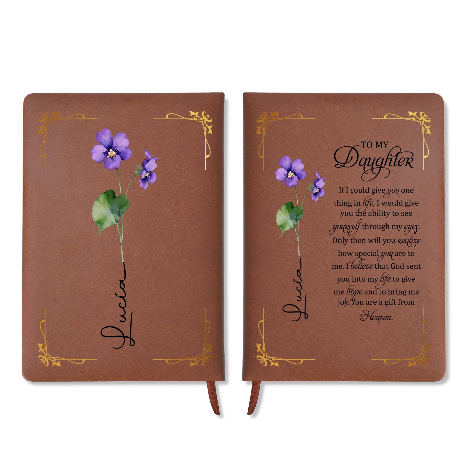Gift From Heaven Personalized Leather Journal