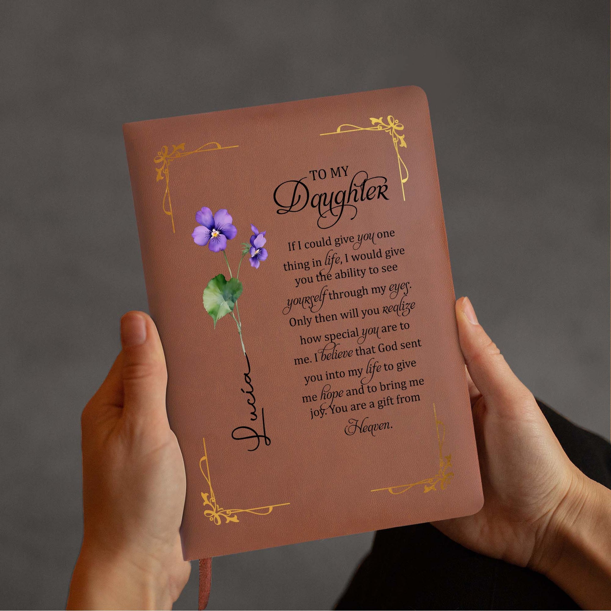 Gift From Heaven Personalized Leather Journal